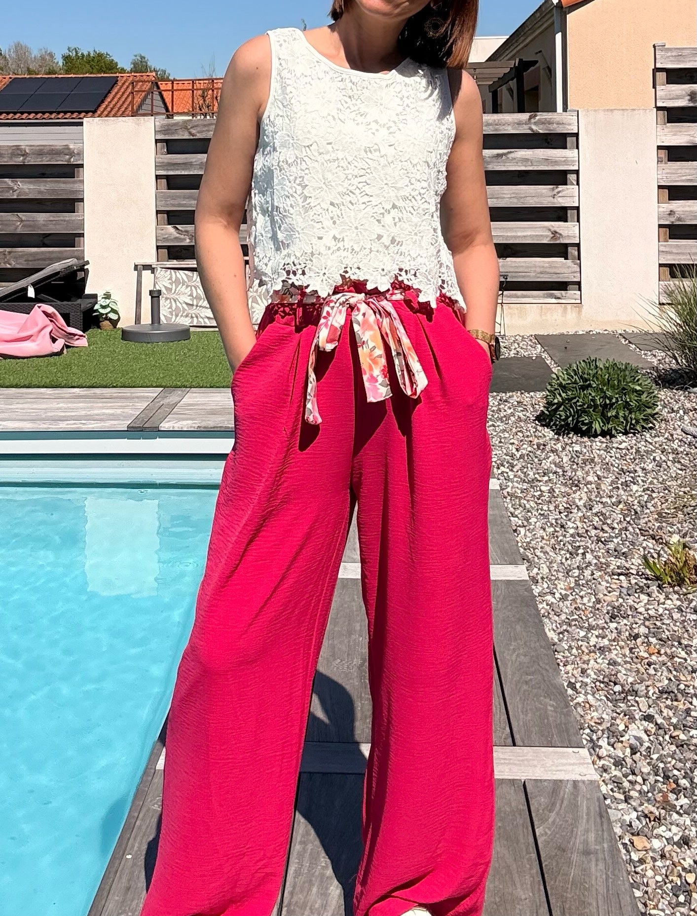Pantalon Fluide Rose