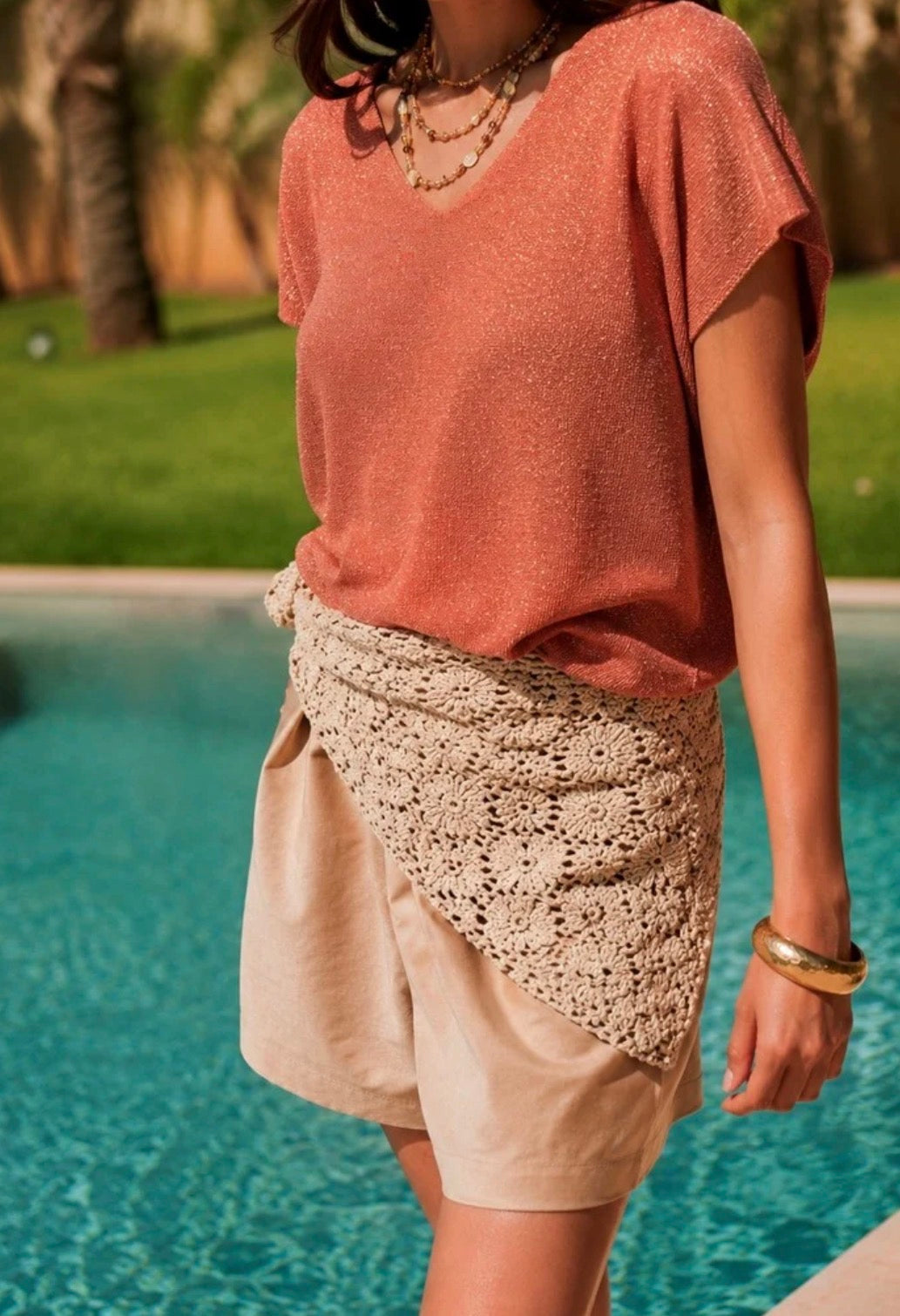 Tee shirt Brillant Corail