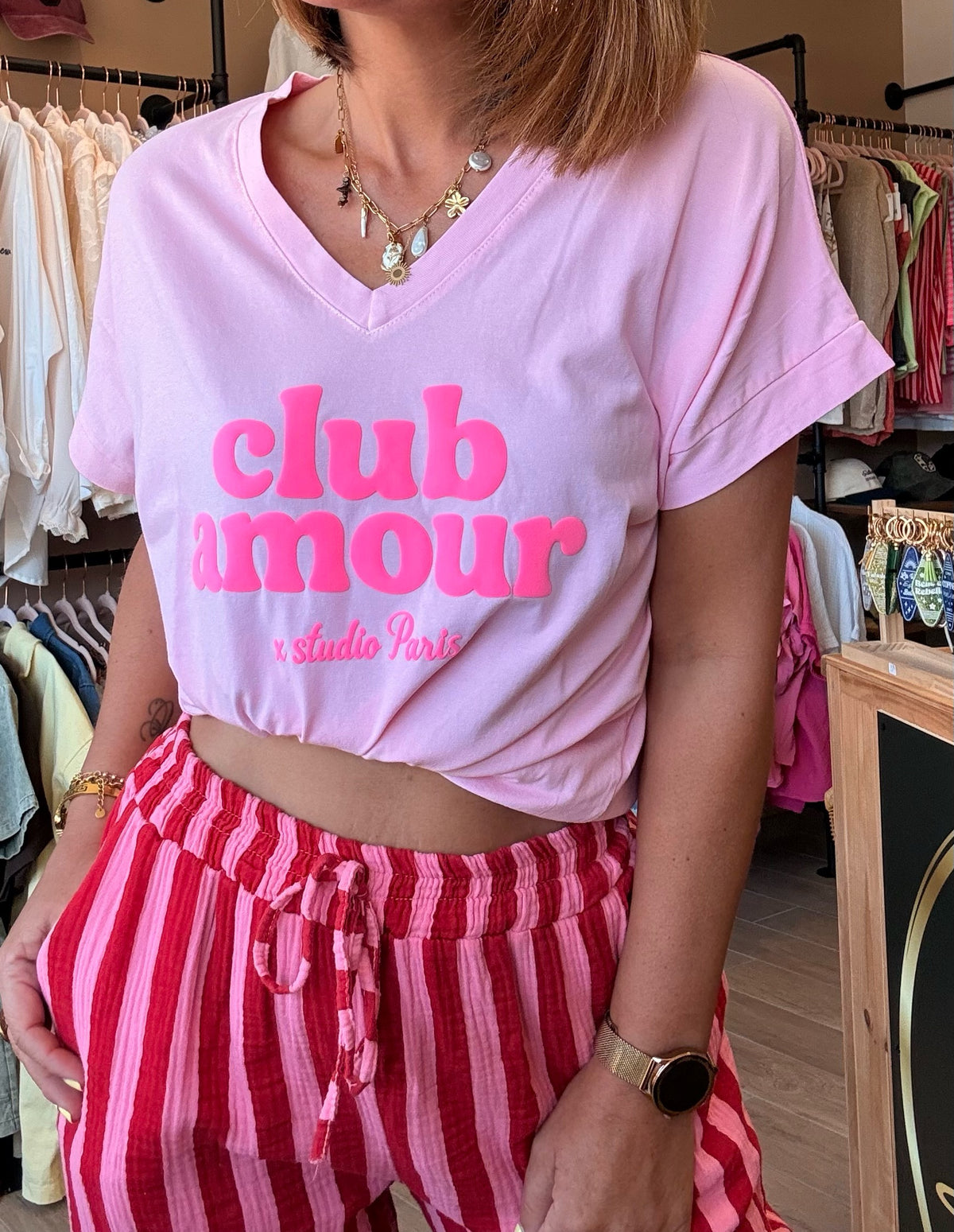 Tee shirt Club Amour Rose