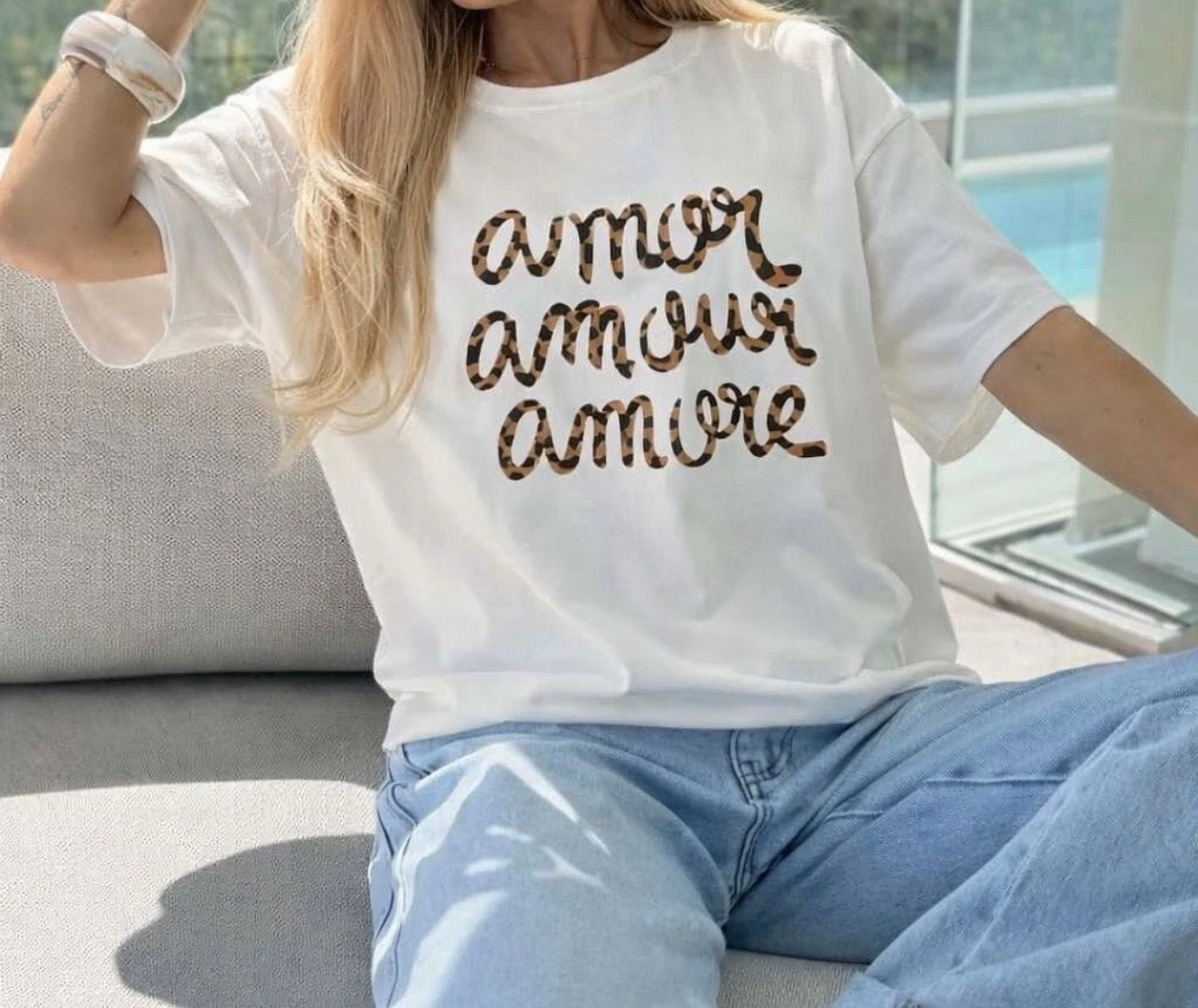 Tee Shirt Amour Léopard