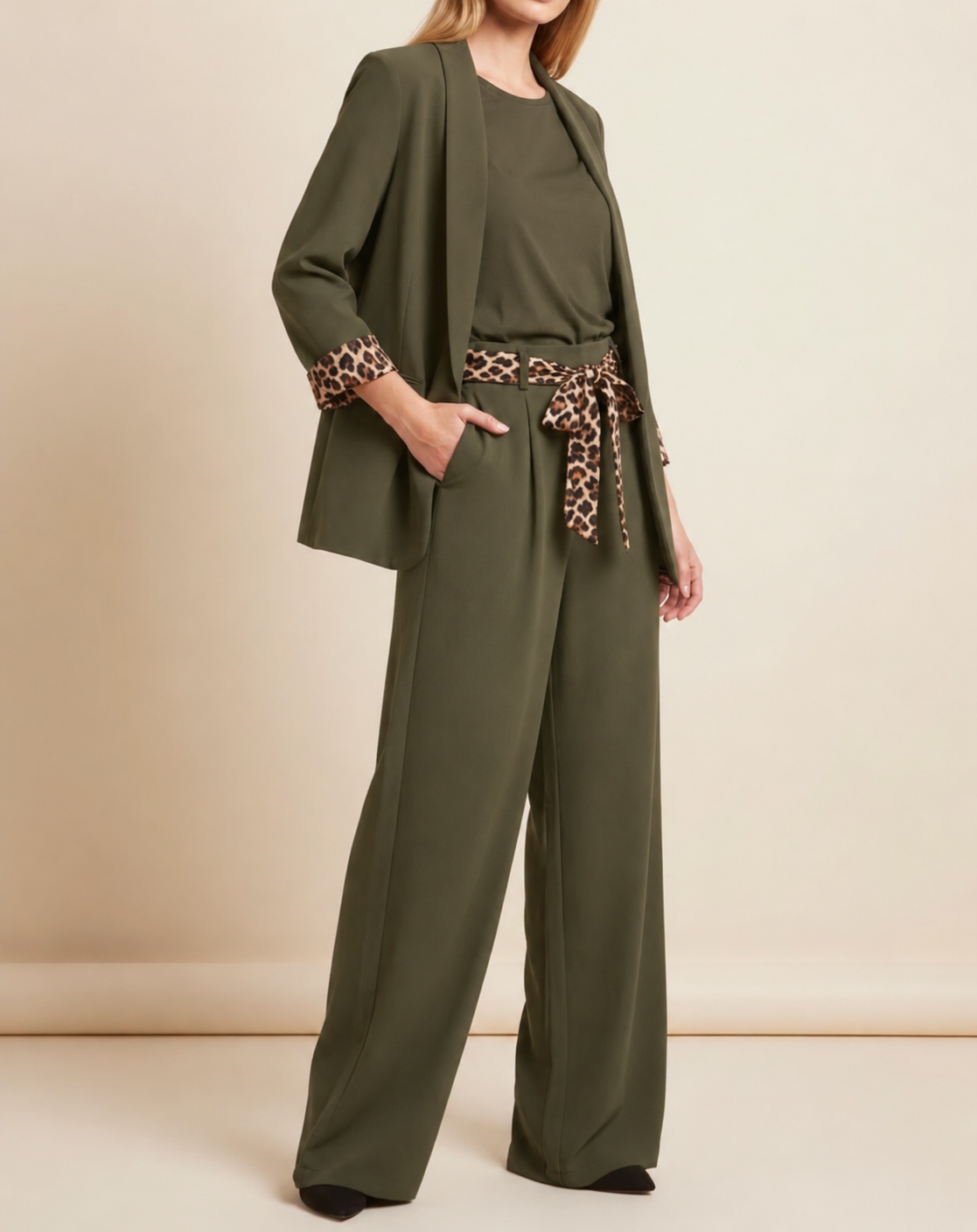 Ensemble Kaki/Léopard