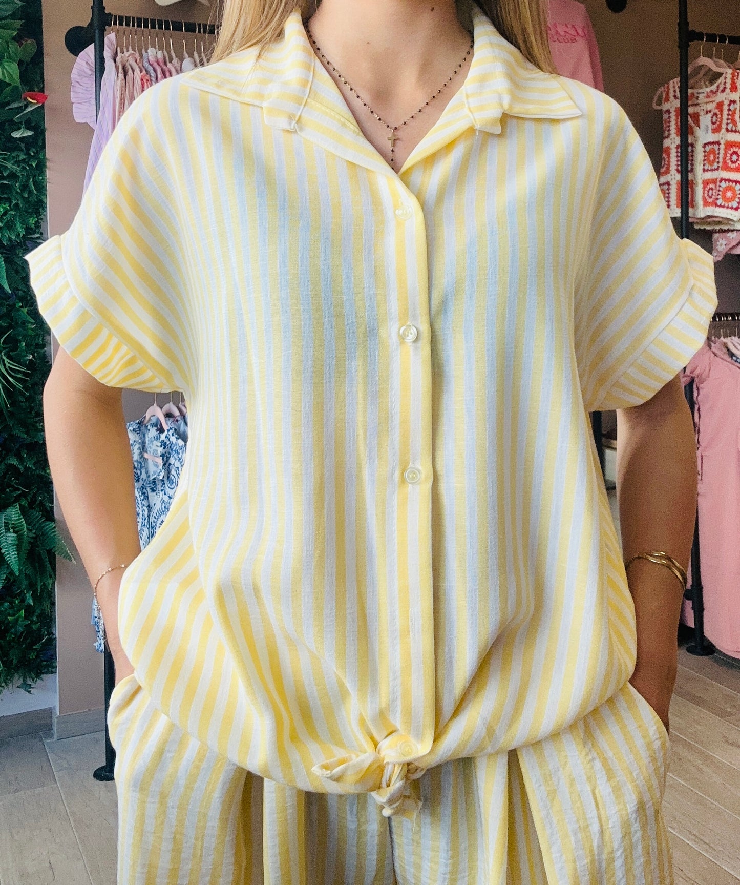 Ensemble rayé Jaune
