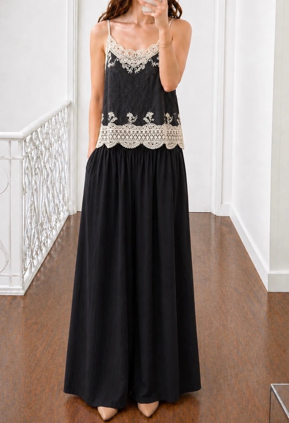 Pantalon ample Noir