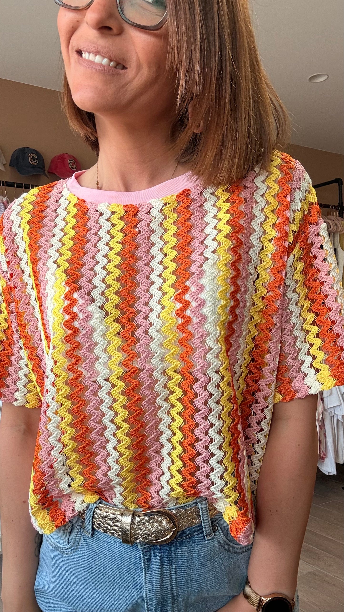 Top crochet Rose
