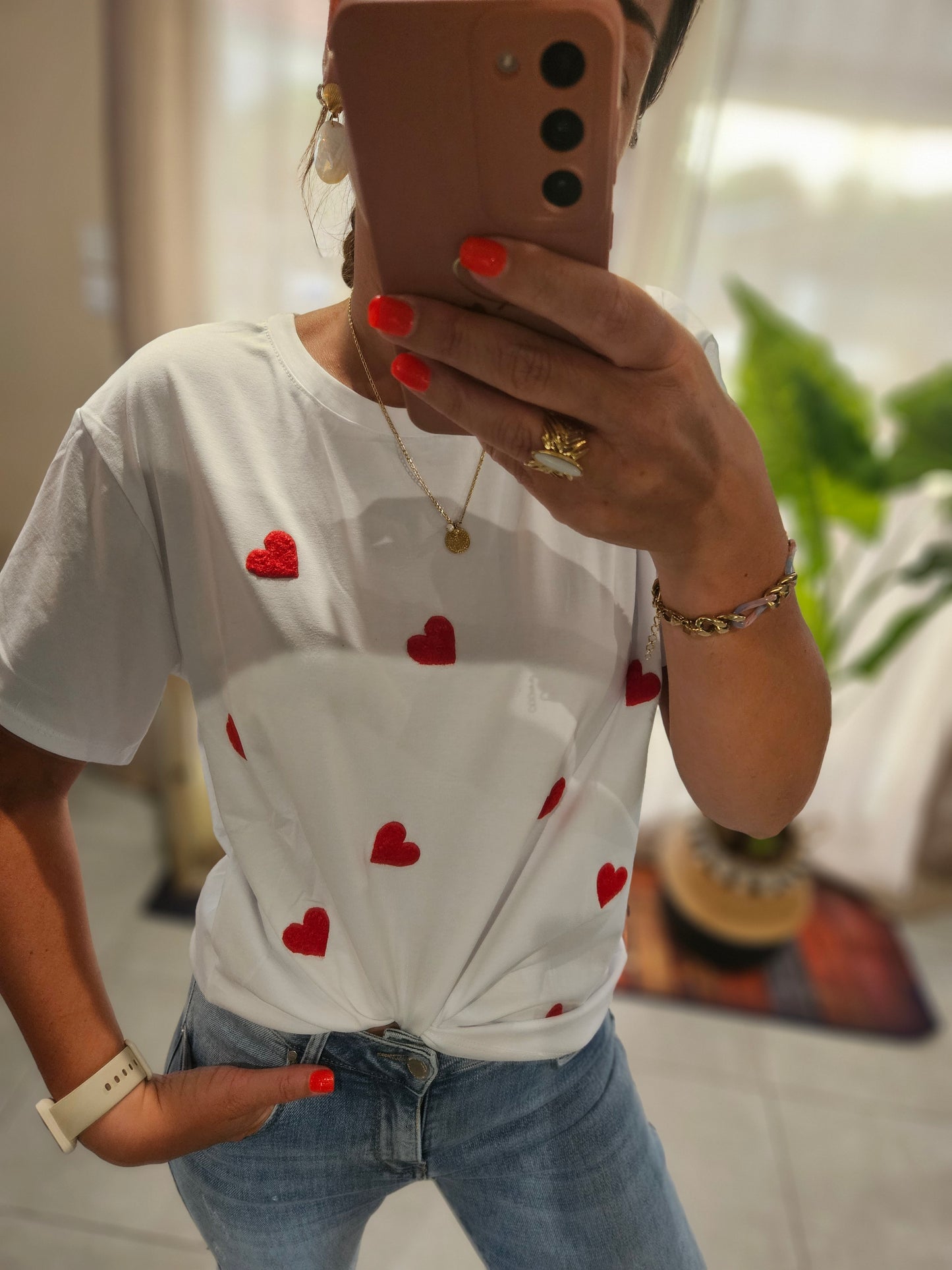Tee-shirt blanc Coeur