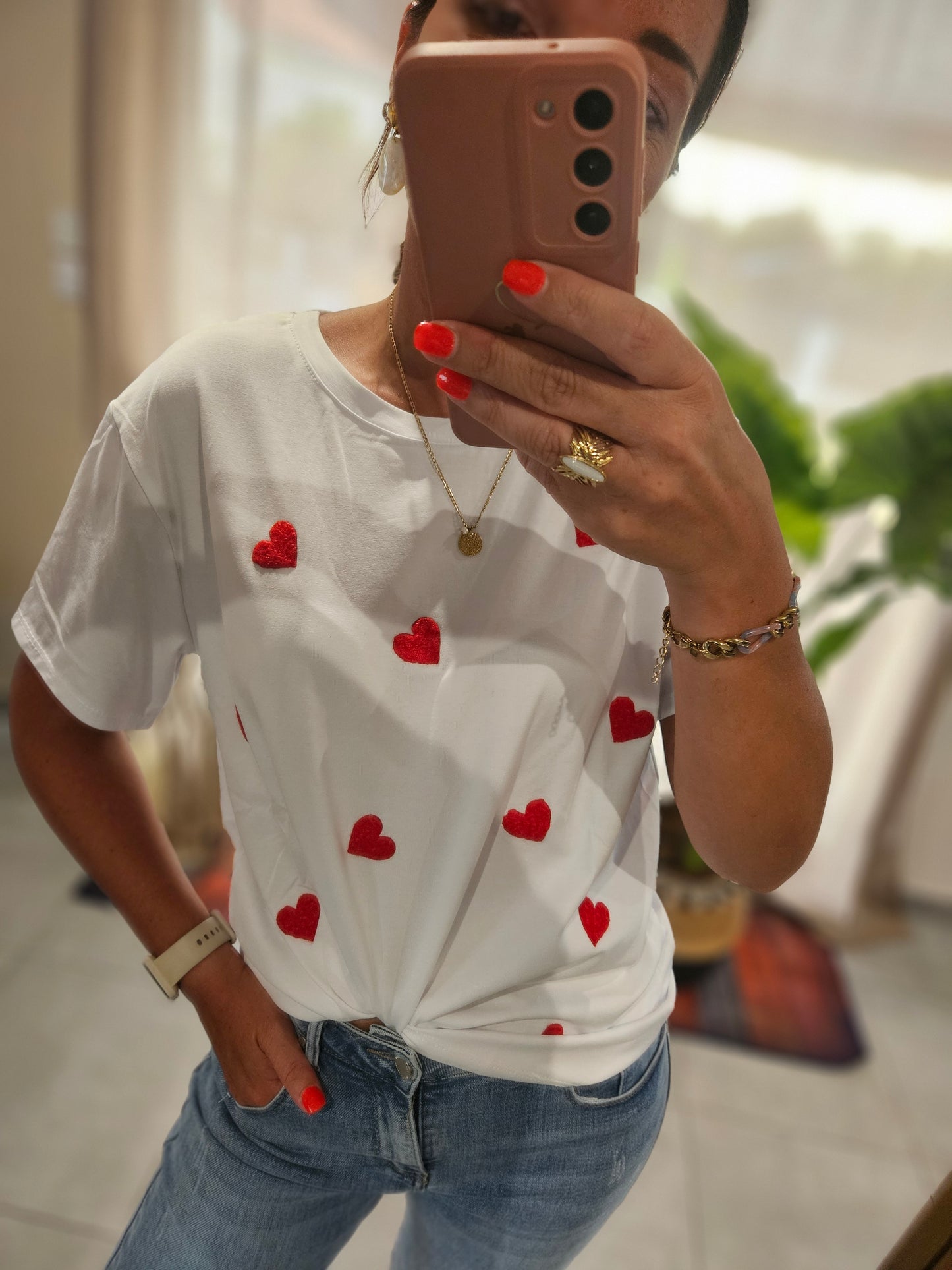 Tee-shirt blanc Coeur