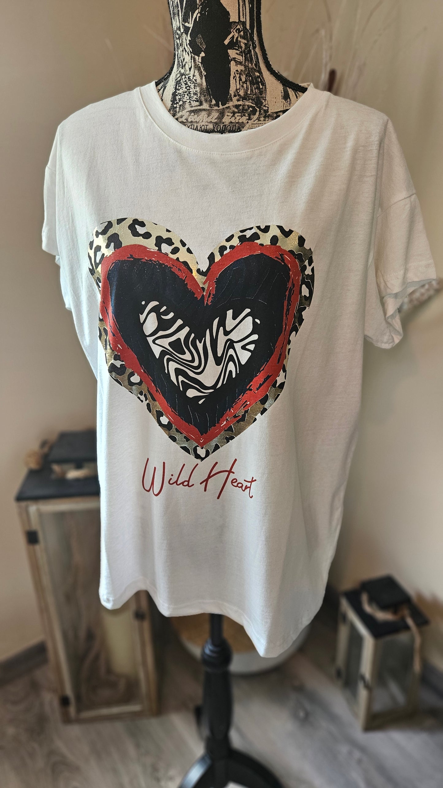 Tee-shirt crème Coeur