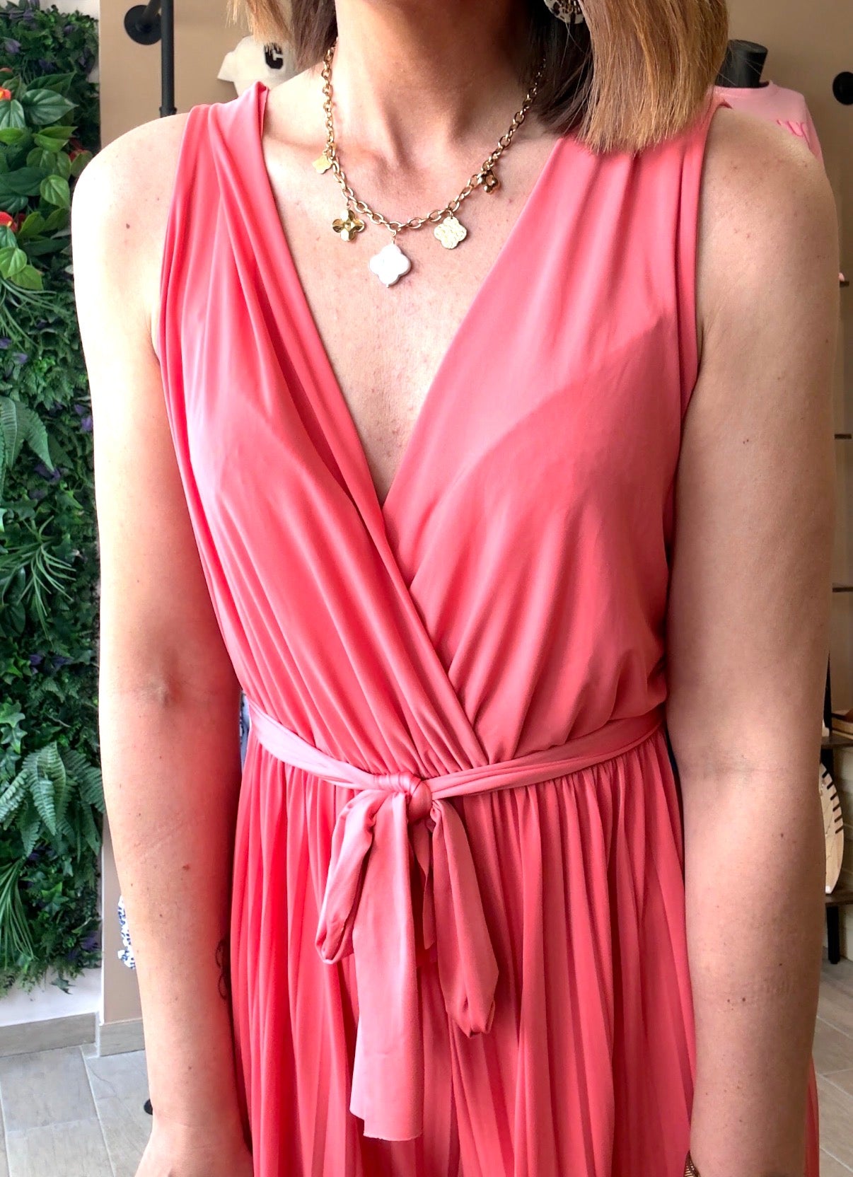Combi-pantalon plissé Corail