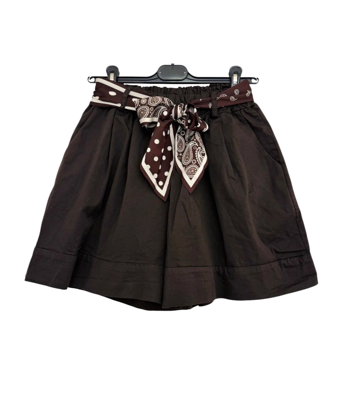 Short Foulard Marron