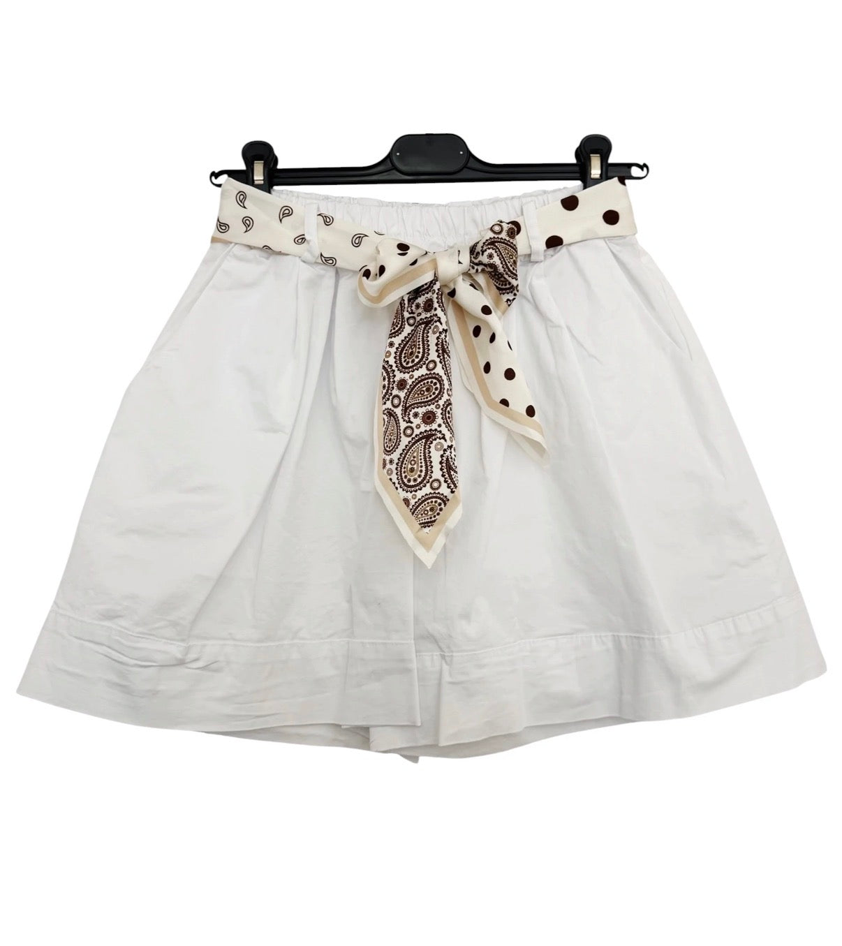 Short Foulard Blanc