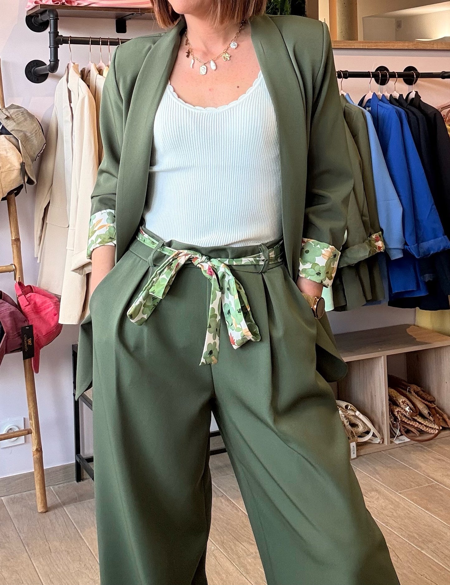 Pantalon Fluide/épais Kaki