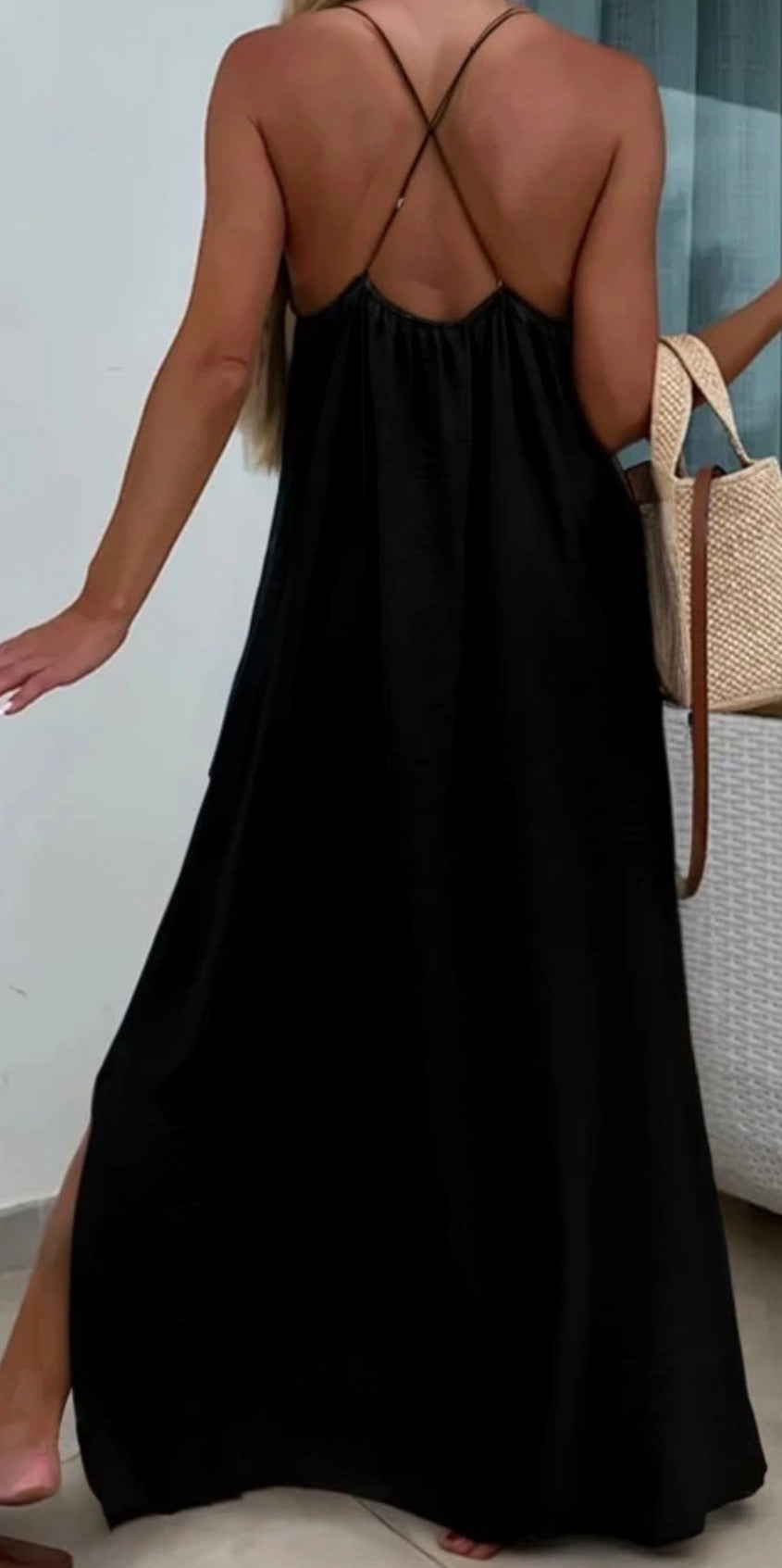 Robe longue Croisé Noir