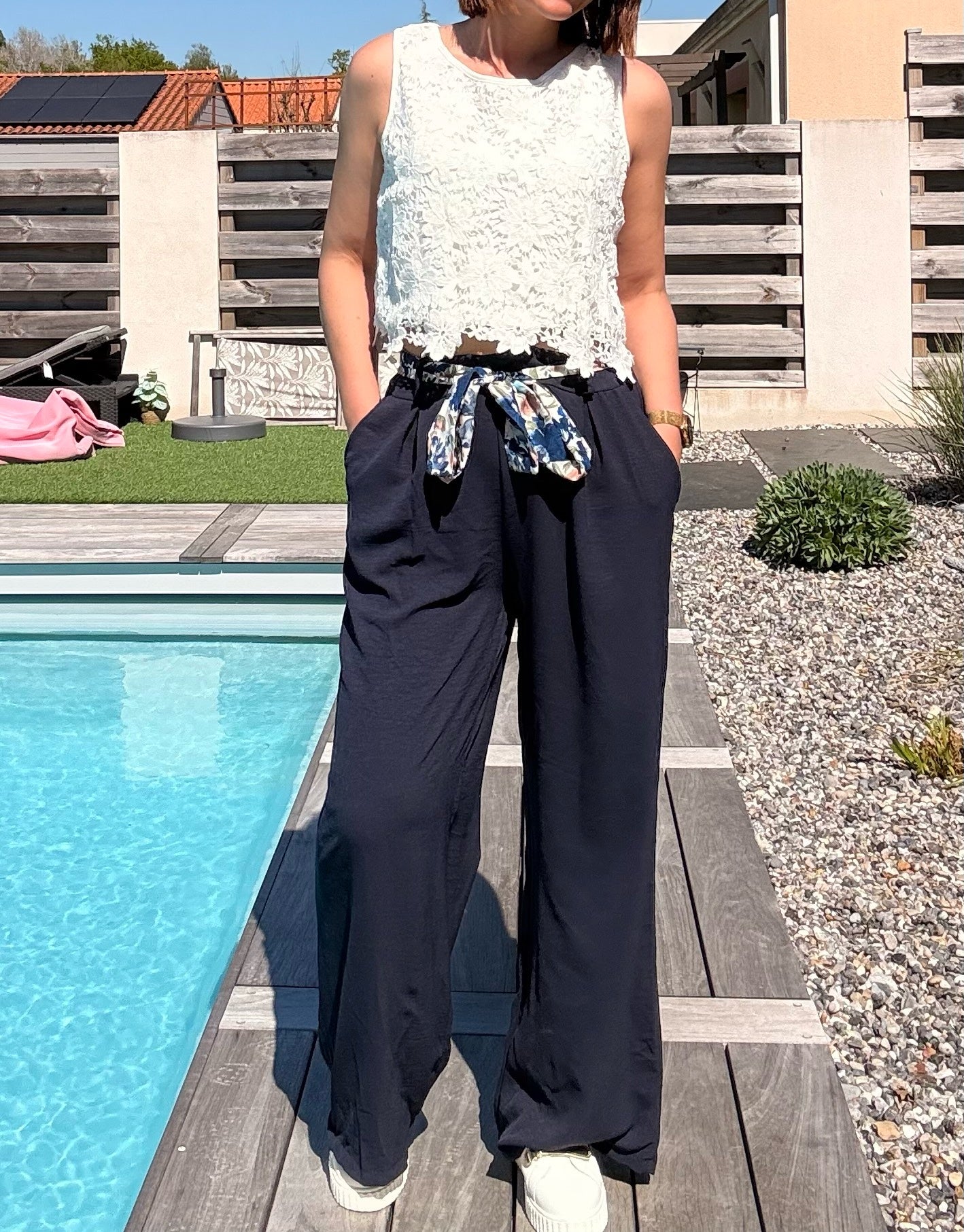 Pantalon Fluide Marine