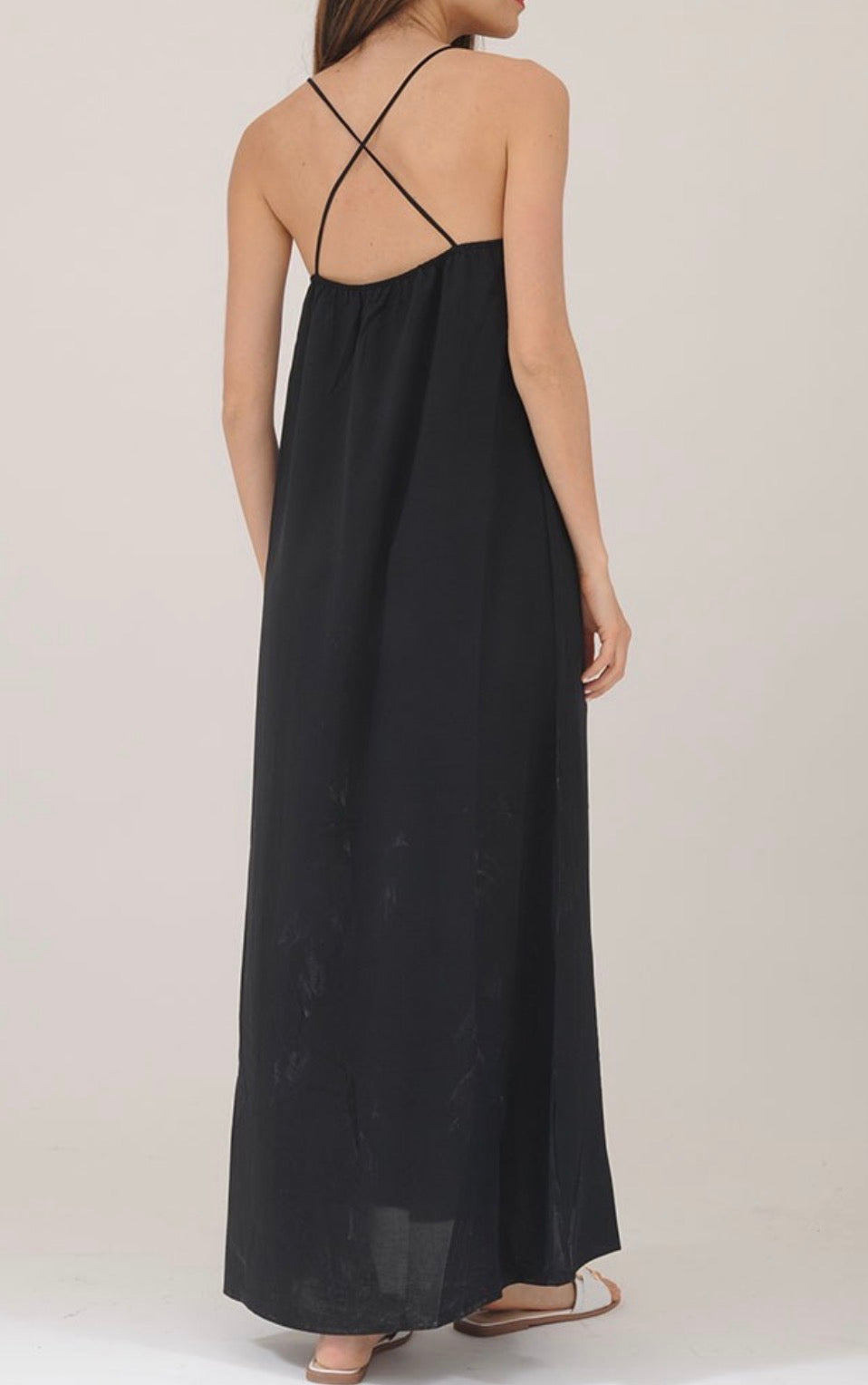 Robe longue Croisé Noir