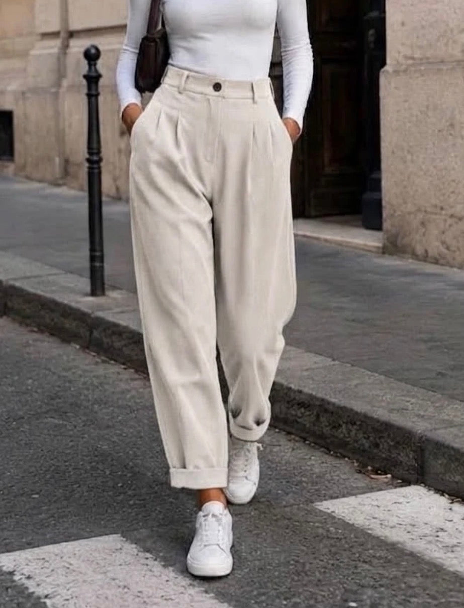 Pantalon Fluide épais Beige