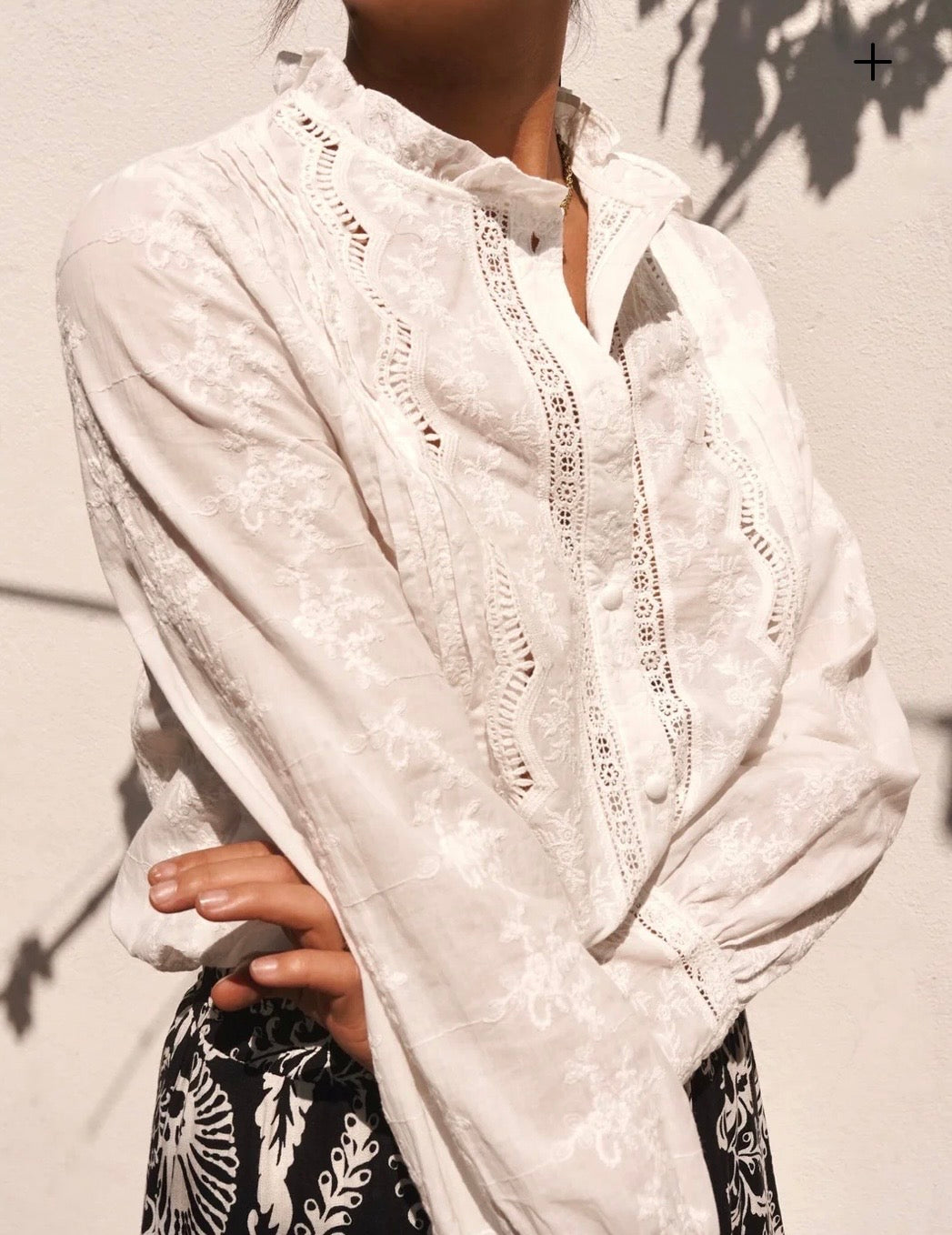 Chemise Blanche Broderie