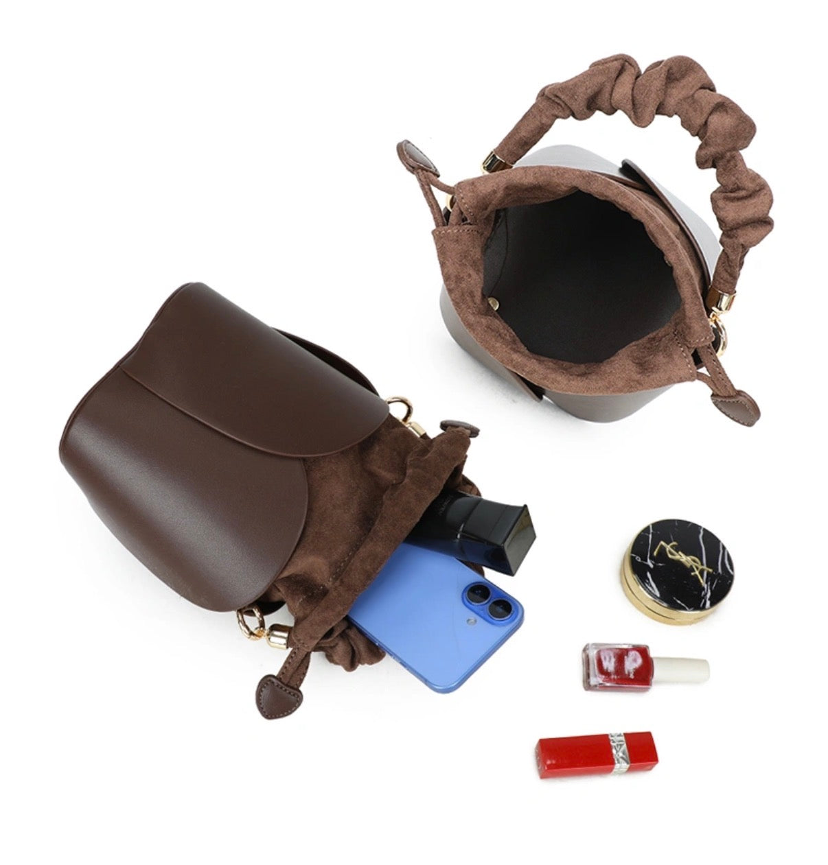 Sac à main Fleur Chocolat