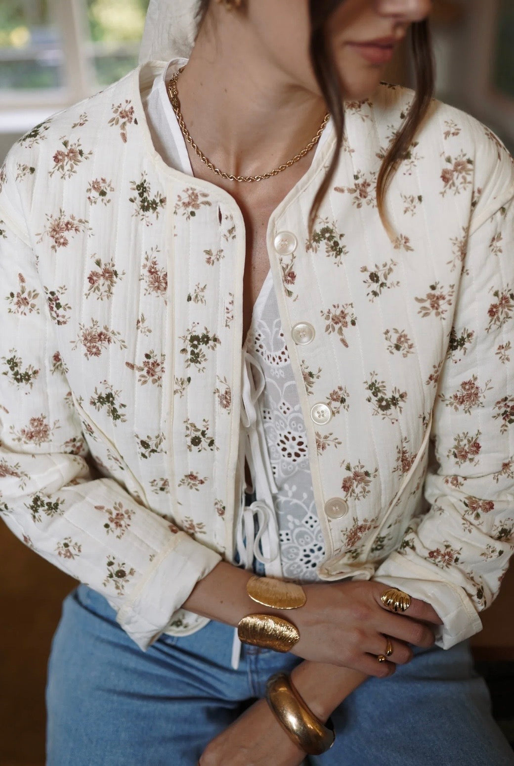 Veste Ecru Floral