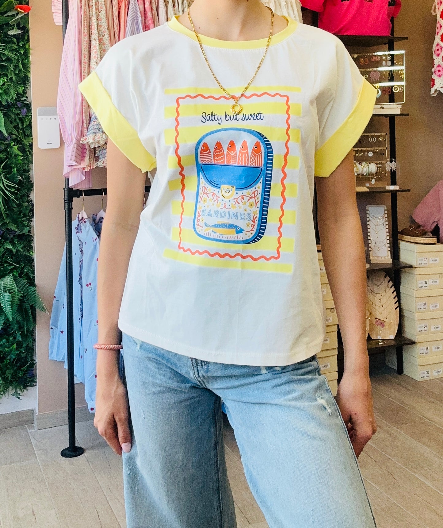Tee shirt Sardines Jaune