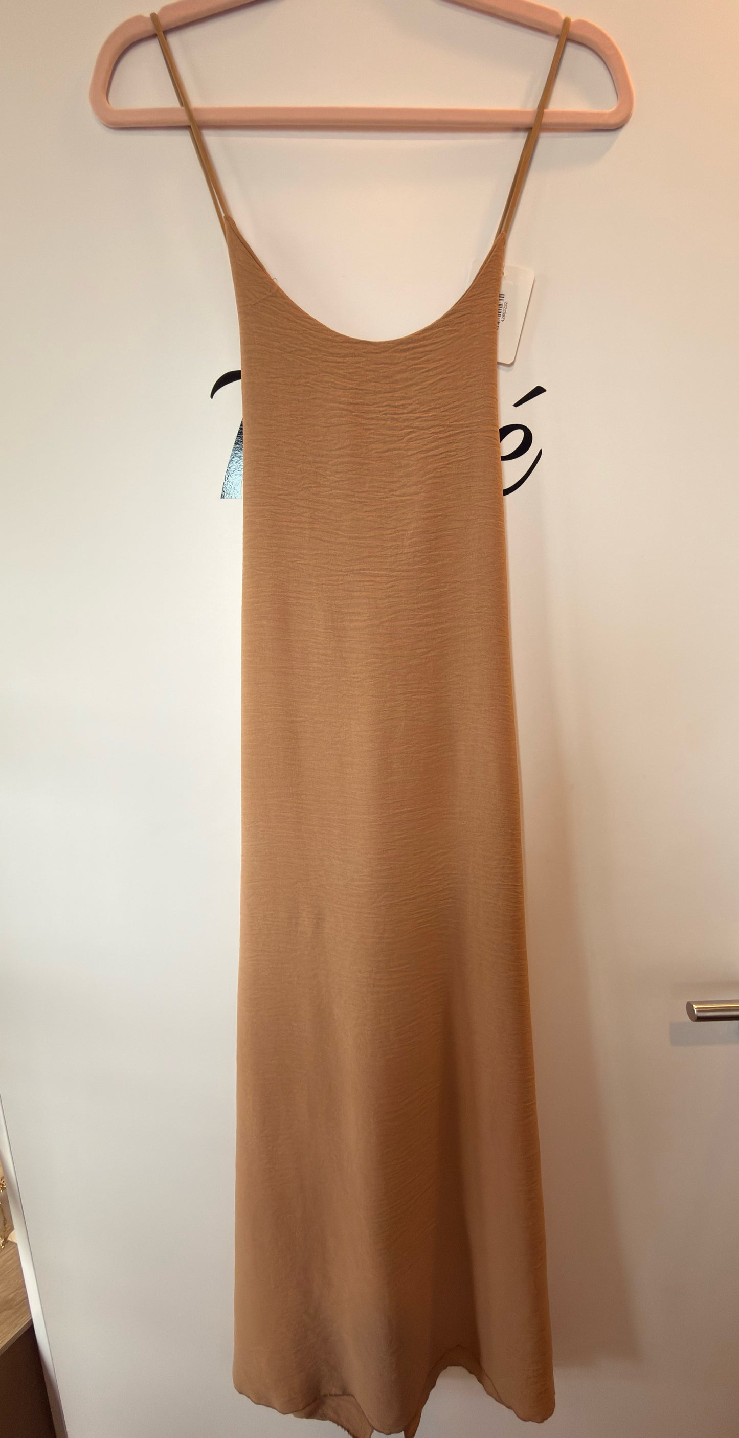 Robe longue Croisé Camel