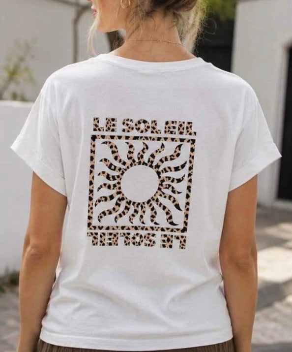 Tee shirt Soleil Léopard