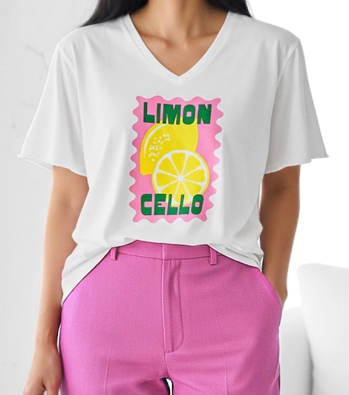 Tee shirt Blanc/rose