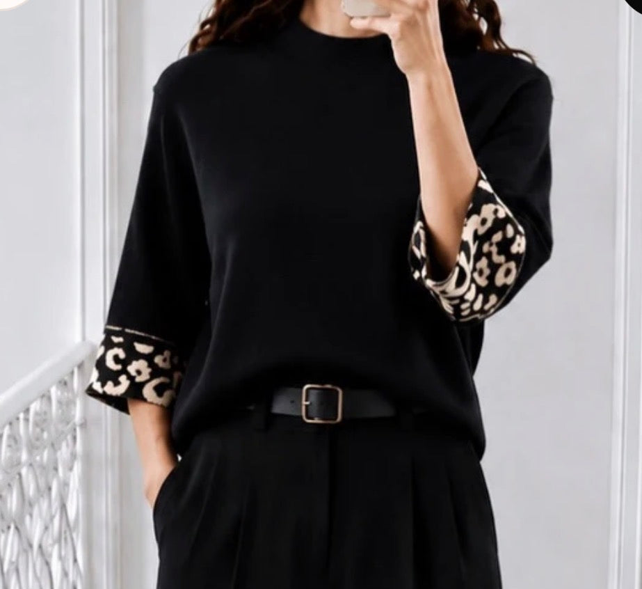 Pull col montant Noir