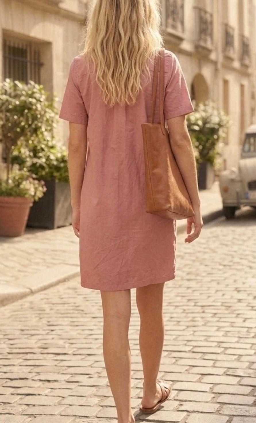 Robe courte Vieux Rose