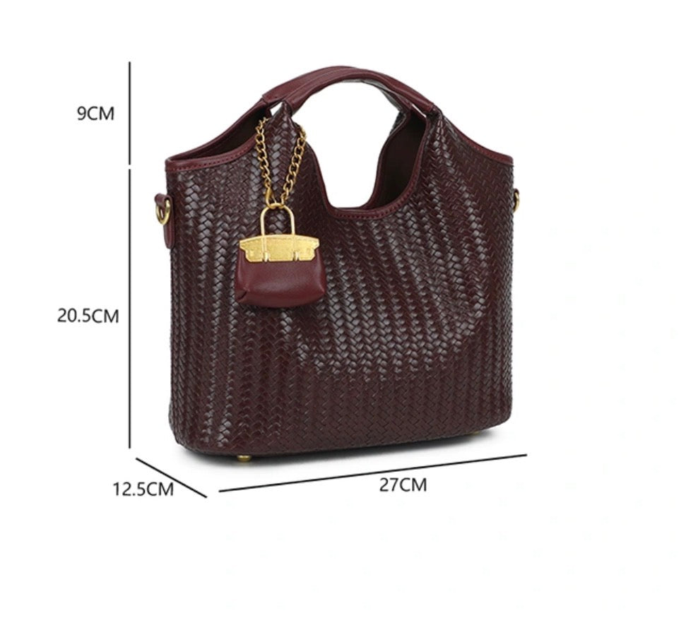 Sac Tressé Bordeaux