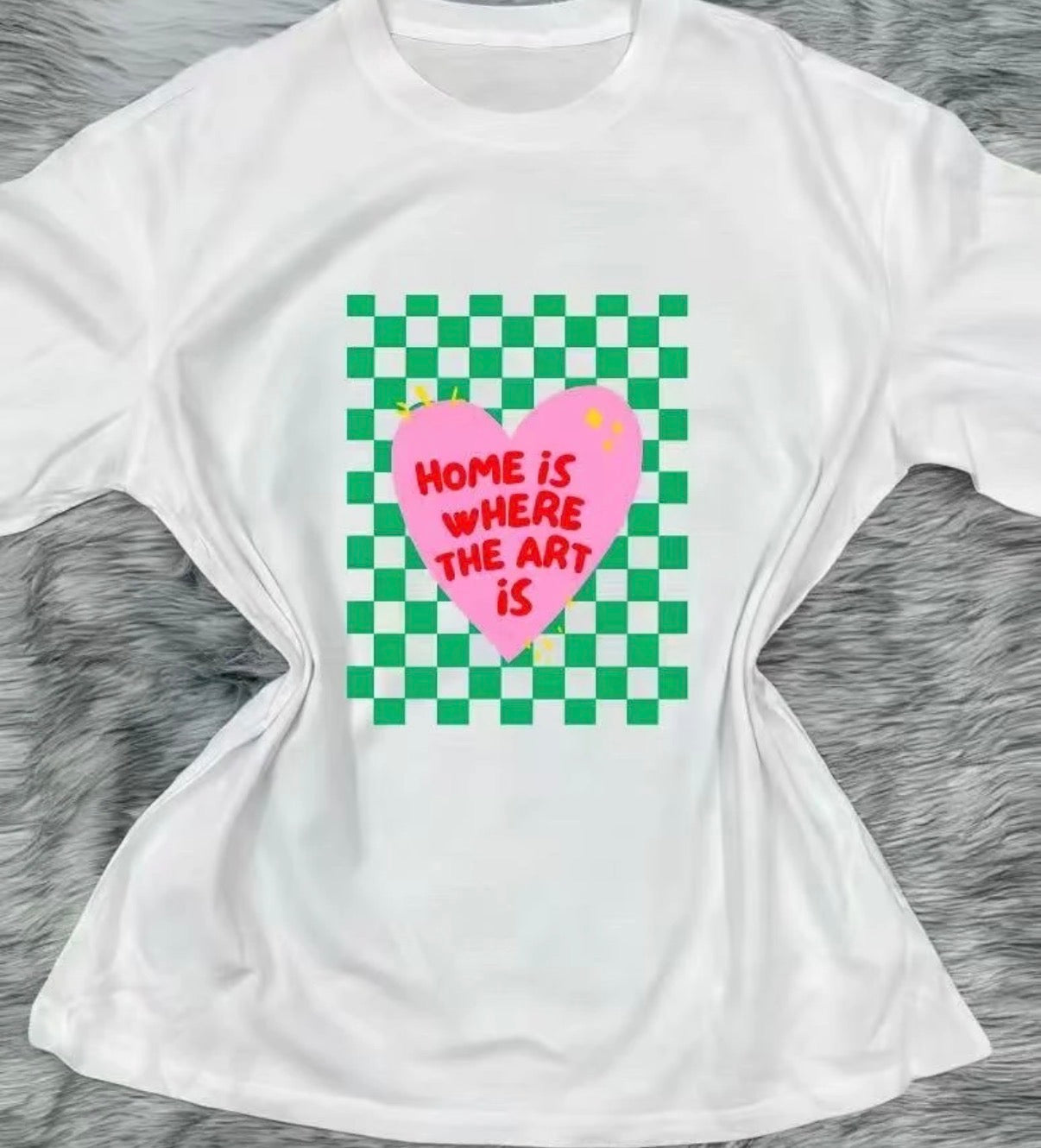 Tee Shirt Vert/Rose