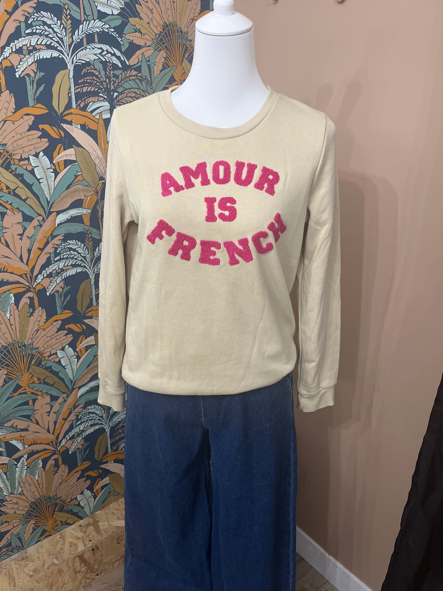 Sweat beige / Rose