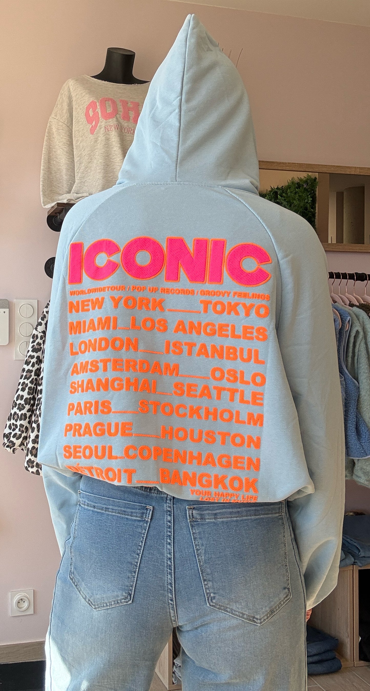 Sweat Capuche Bleu ICONIC
