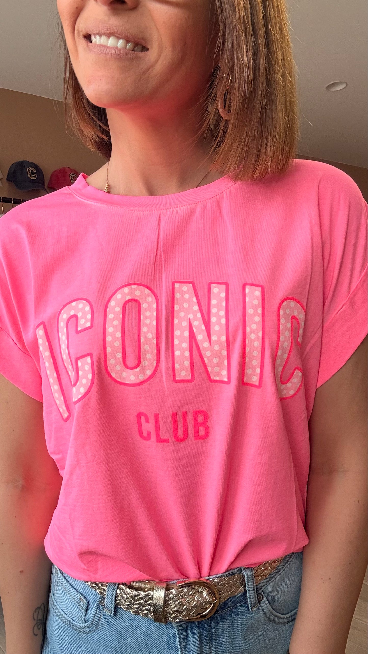 Tee Shirt Rose ICONIC pois