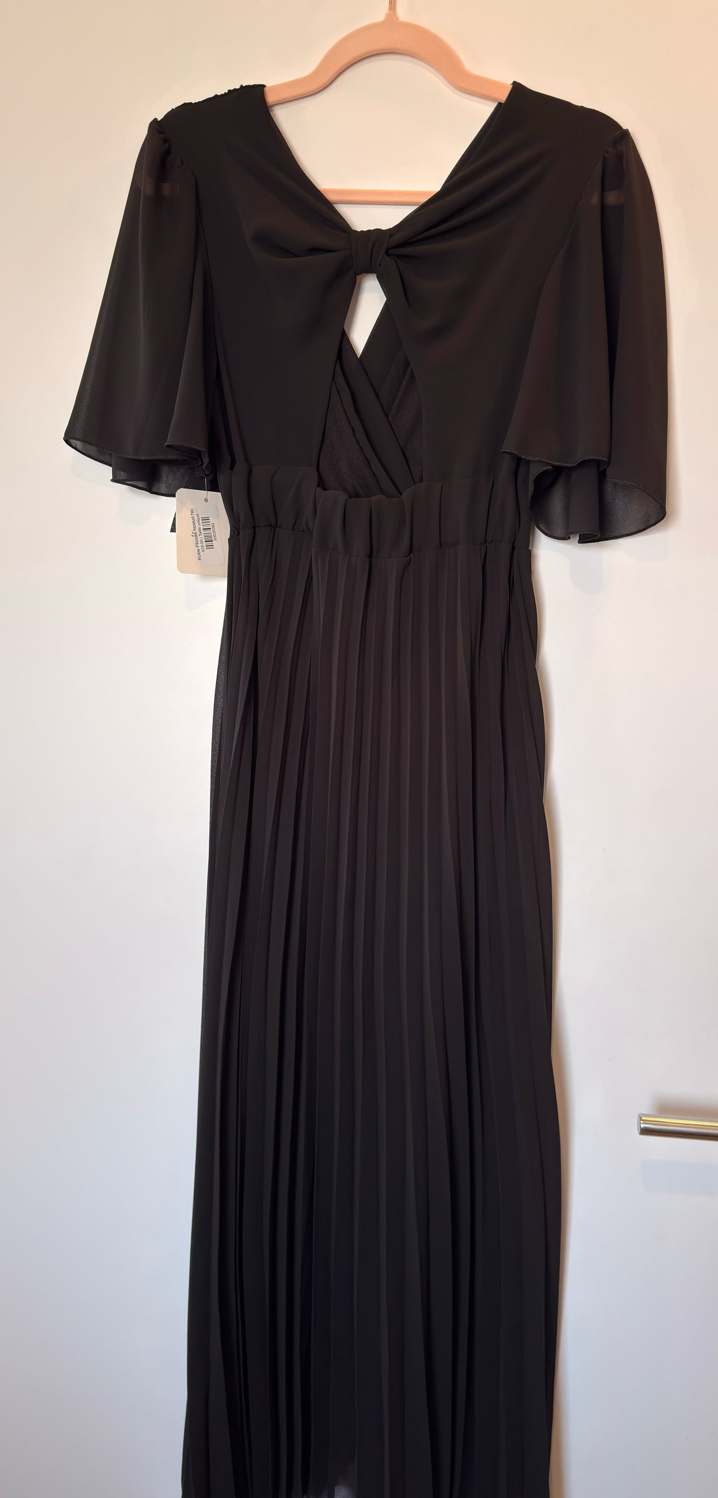 Robe Plissée Noeud Noir