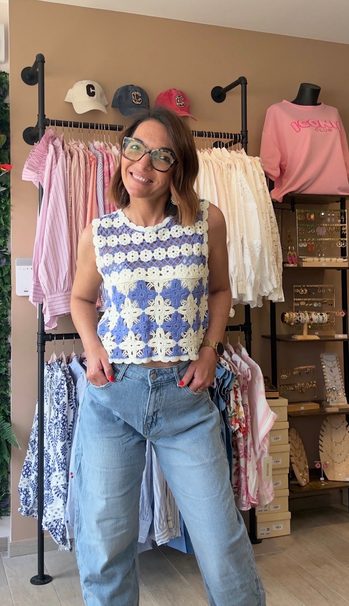 Top Elvianne Bleu