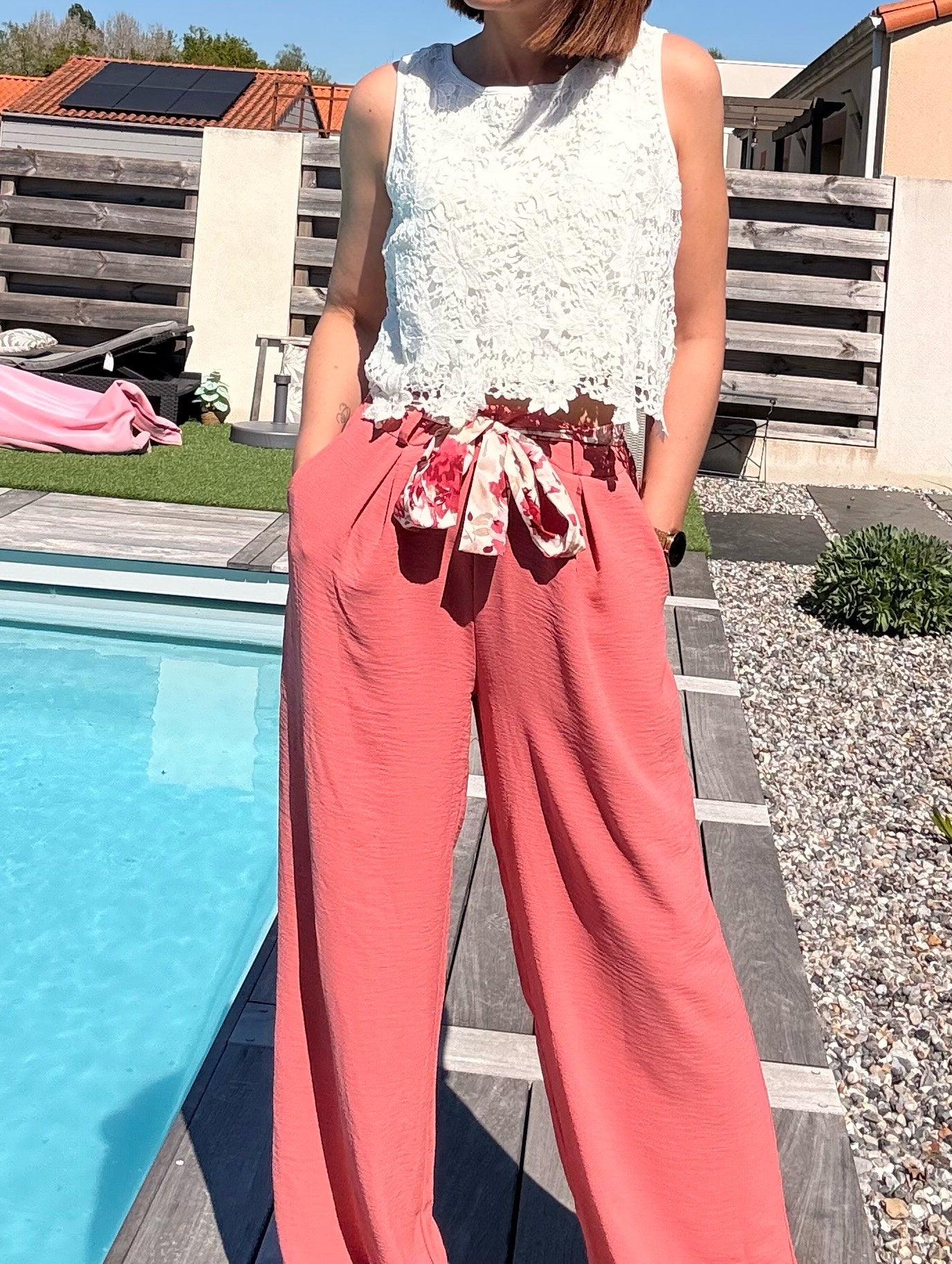 Pantalon Fluide Terracotta