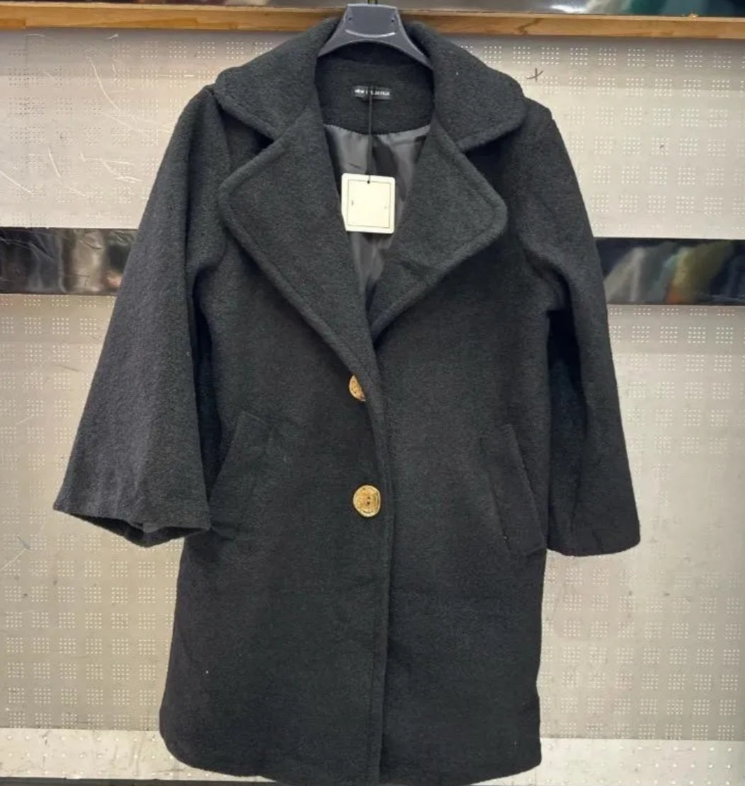 Manteau mi-long Noir