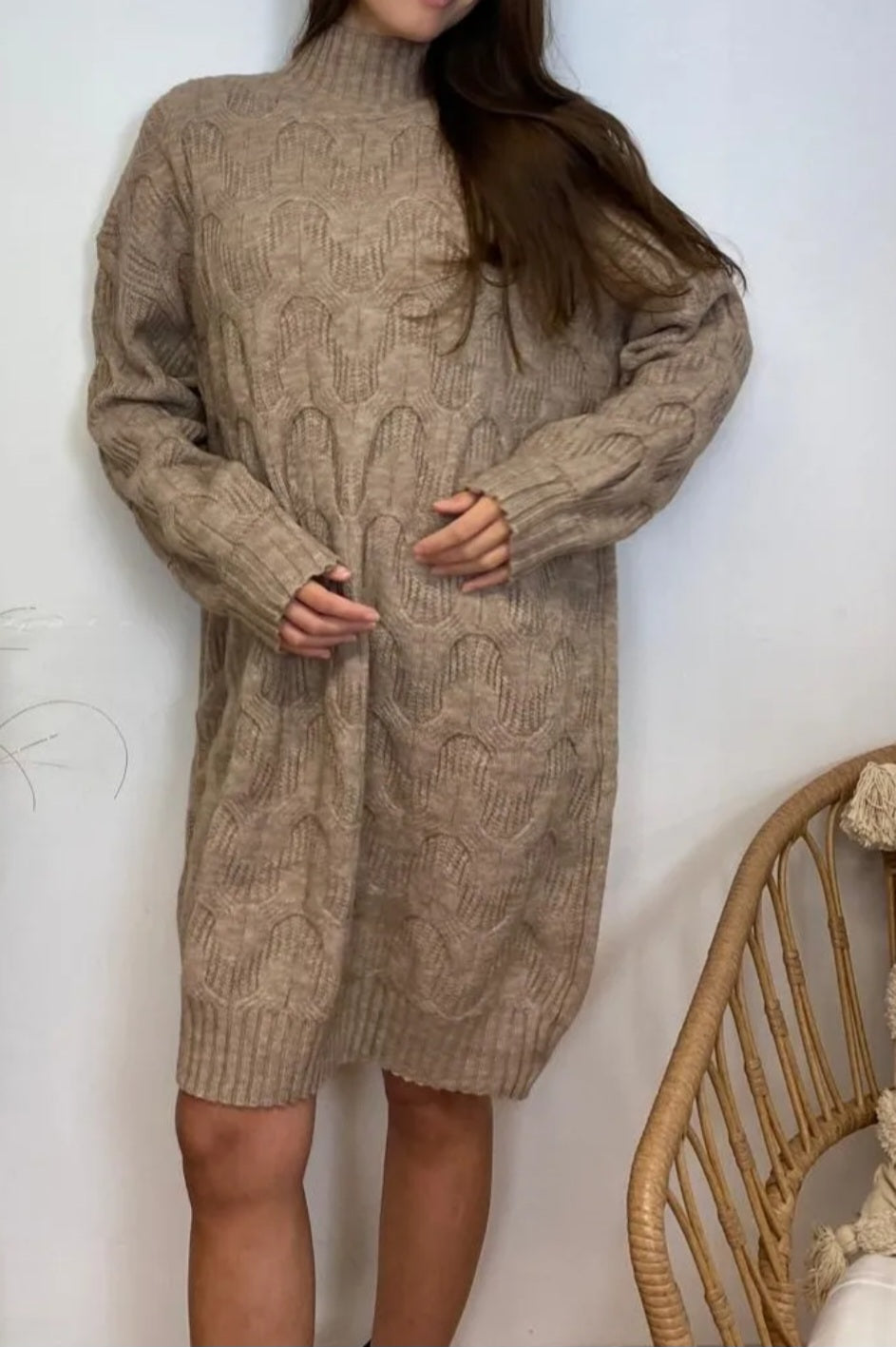 Robe pull Taupe