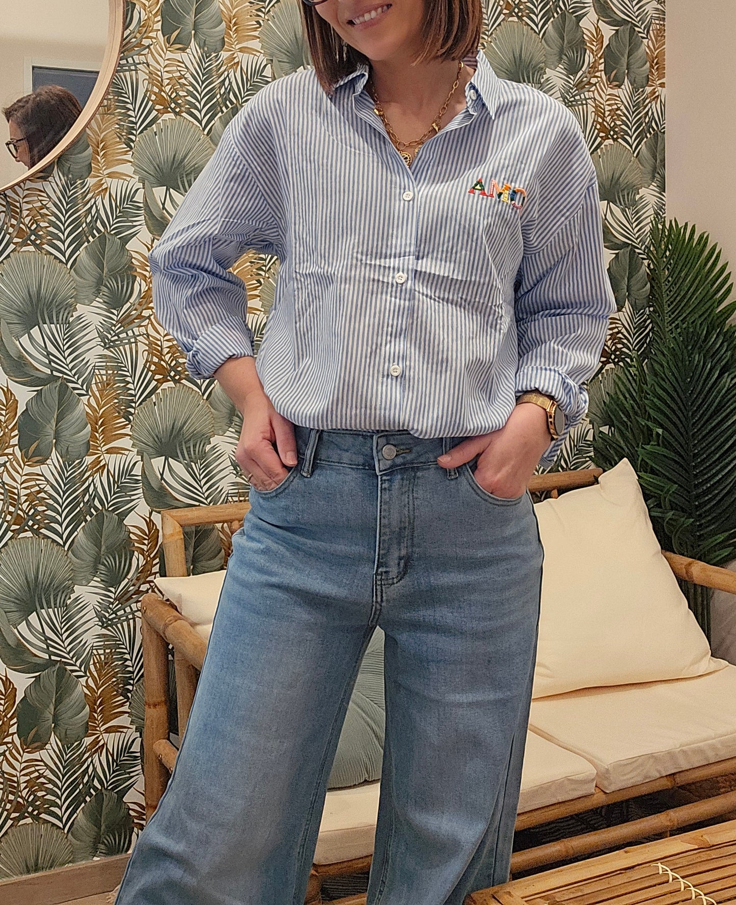 Chemise Bleu ciel AMOR