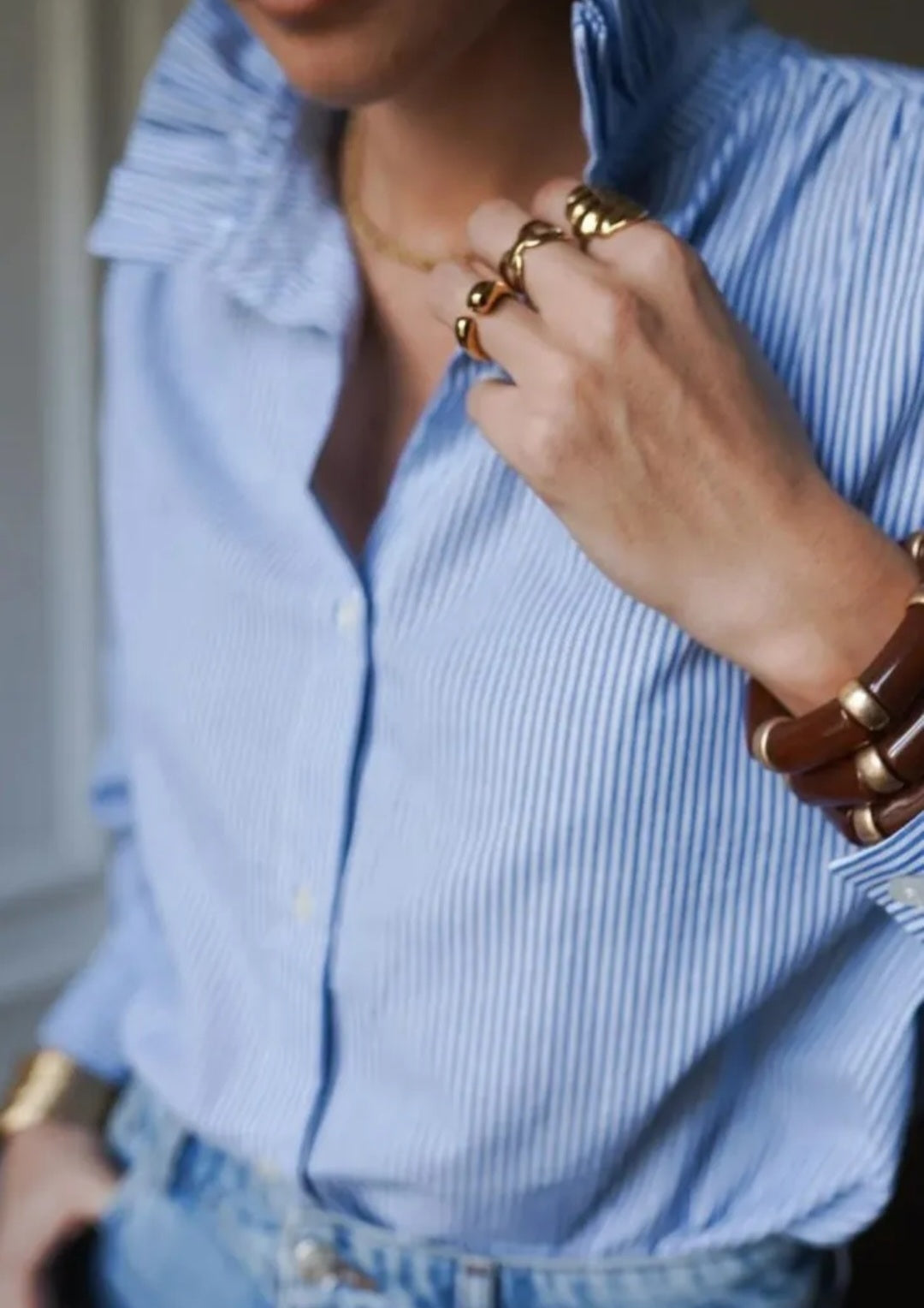 Chemise Rayures bleues ciel