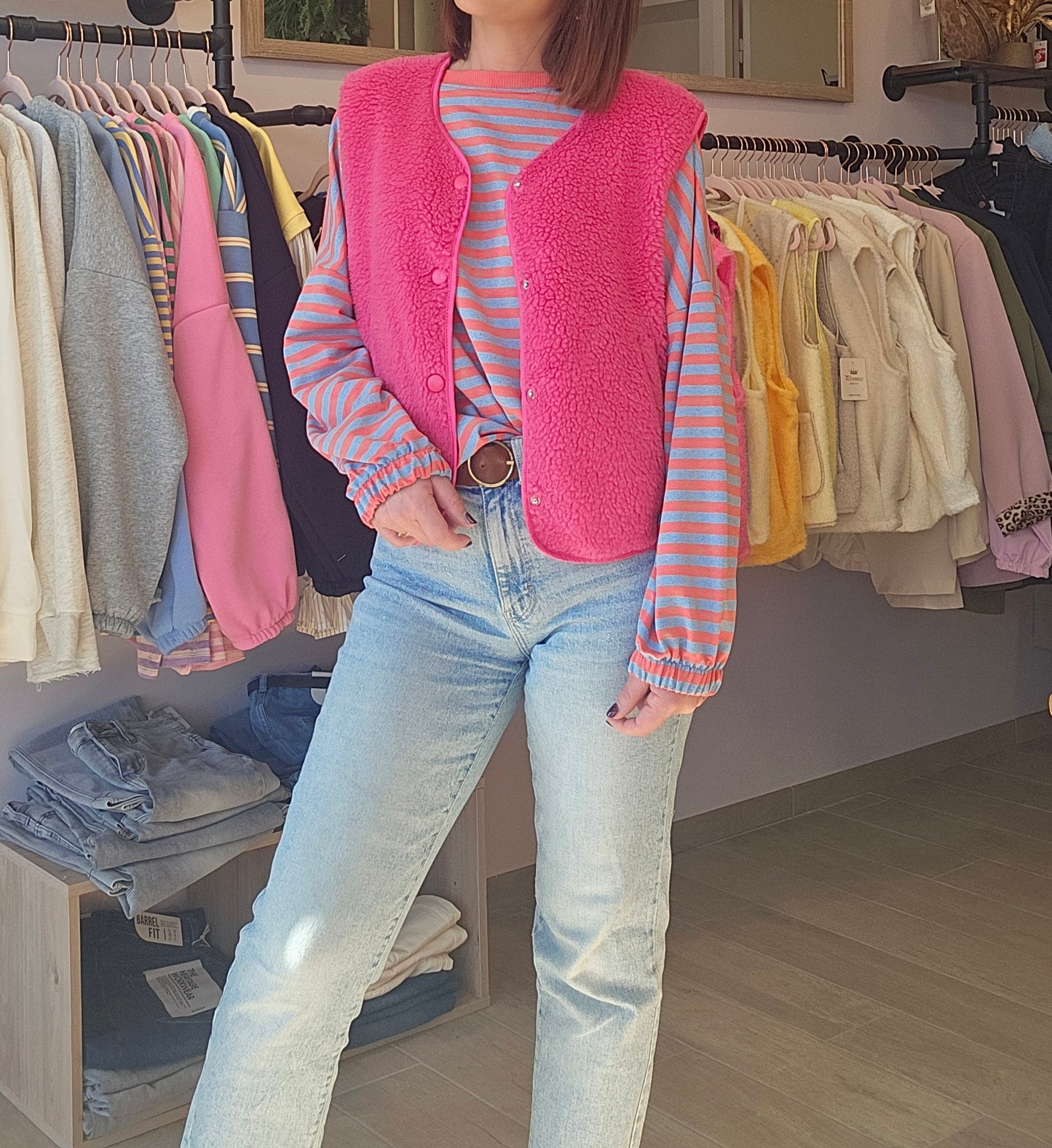 Gilet SM Rose Foncé ICONIC