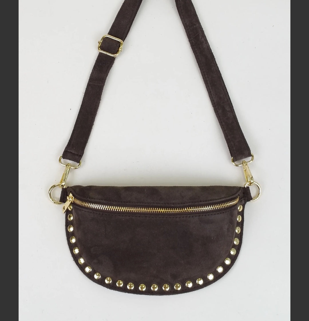 Sac banane Clouté Daim Chocolat