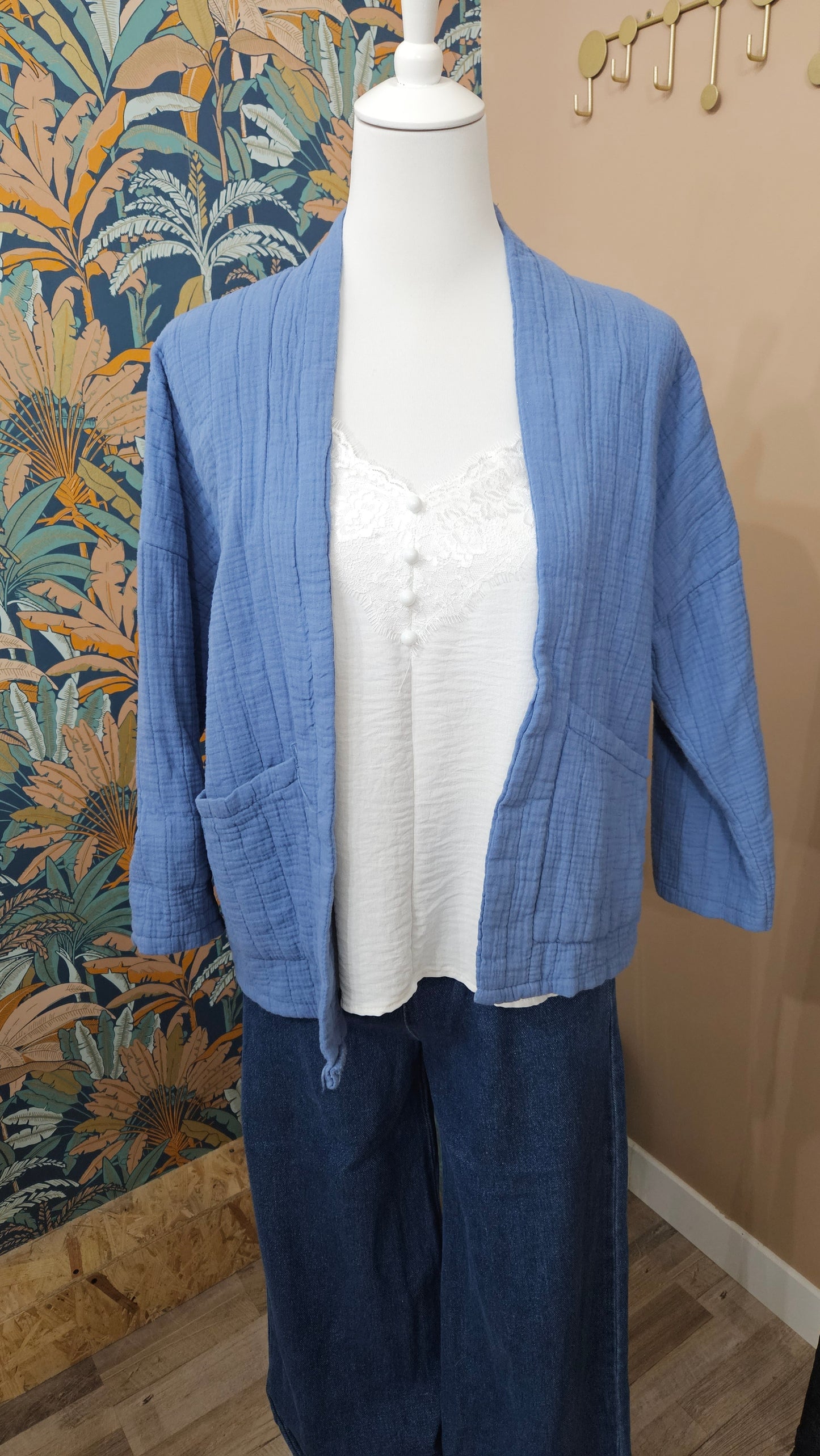 Veste matelassée bleue