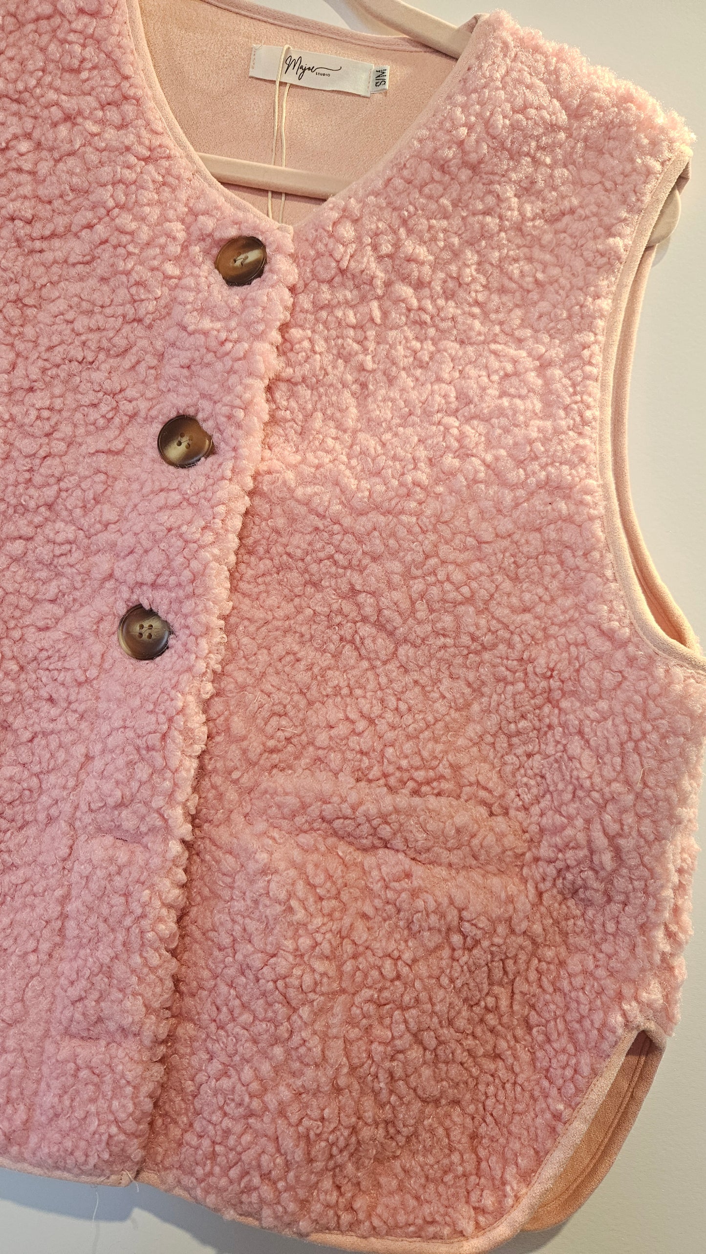 Gilet SM Rose Boutons