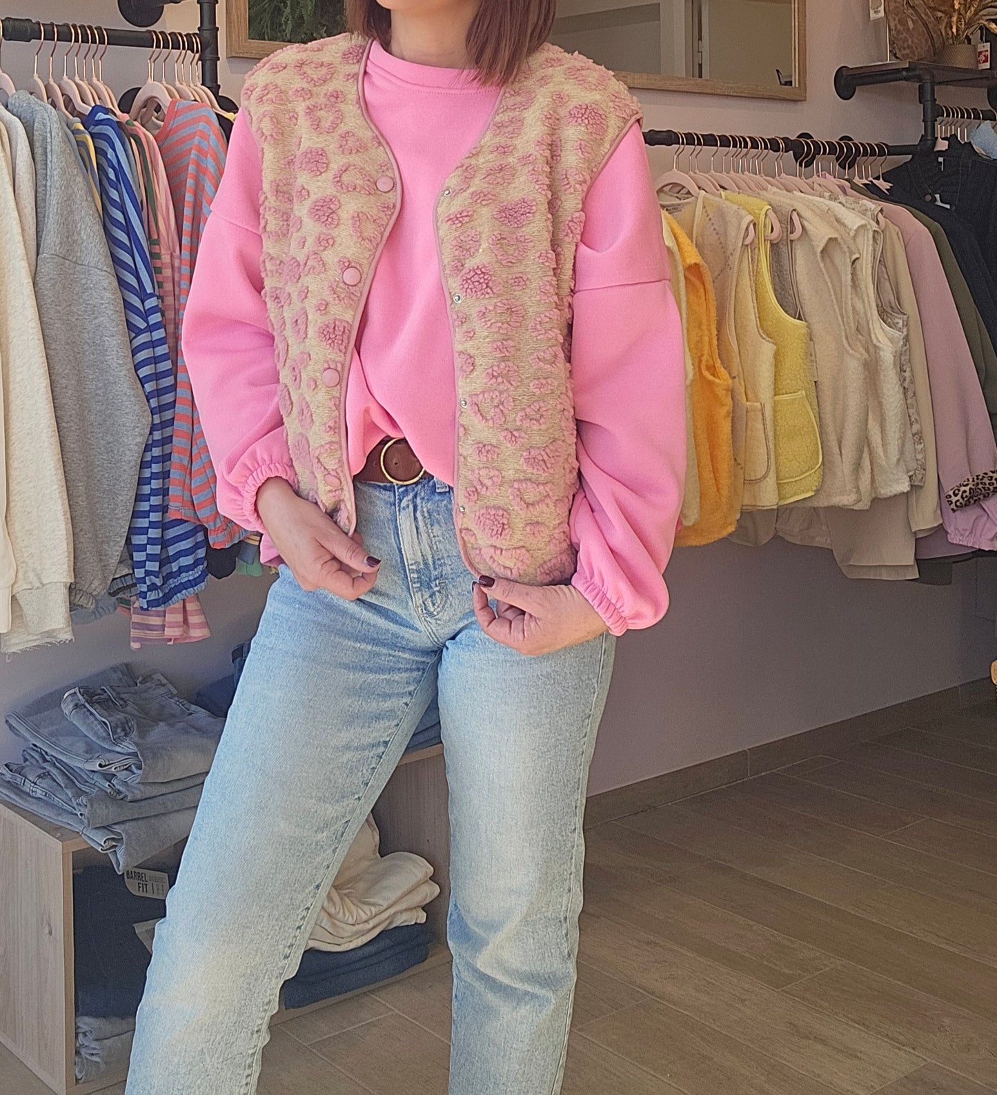 Gilet SM Rose Motifs