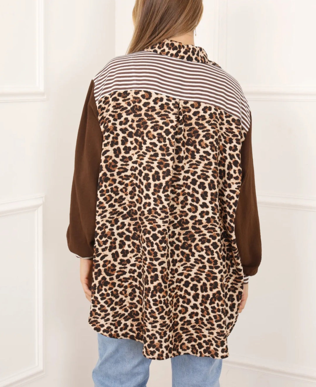 Chemise Marron/Léopard