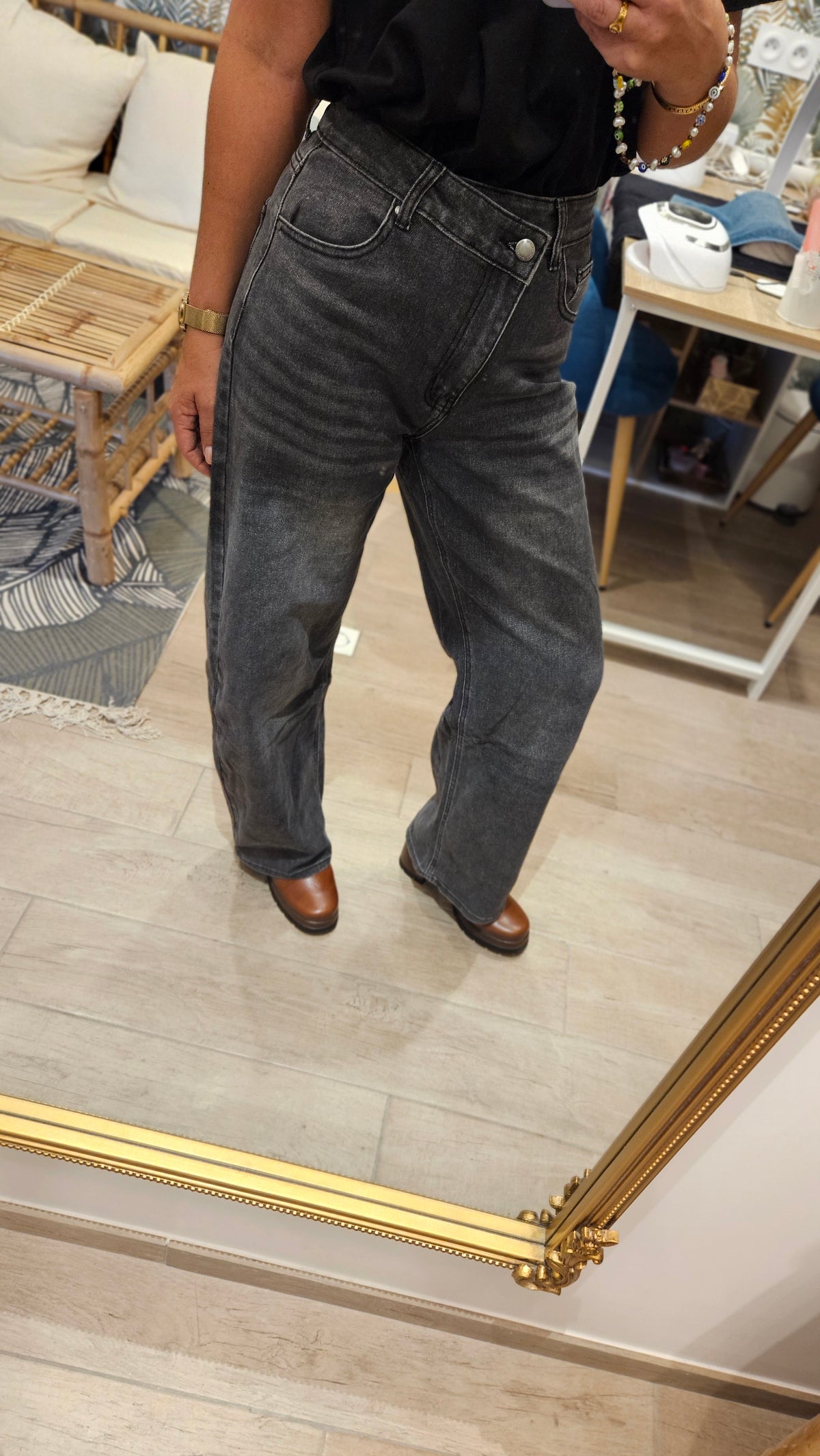 Jean Barrel Gris
