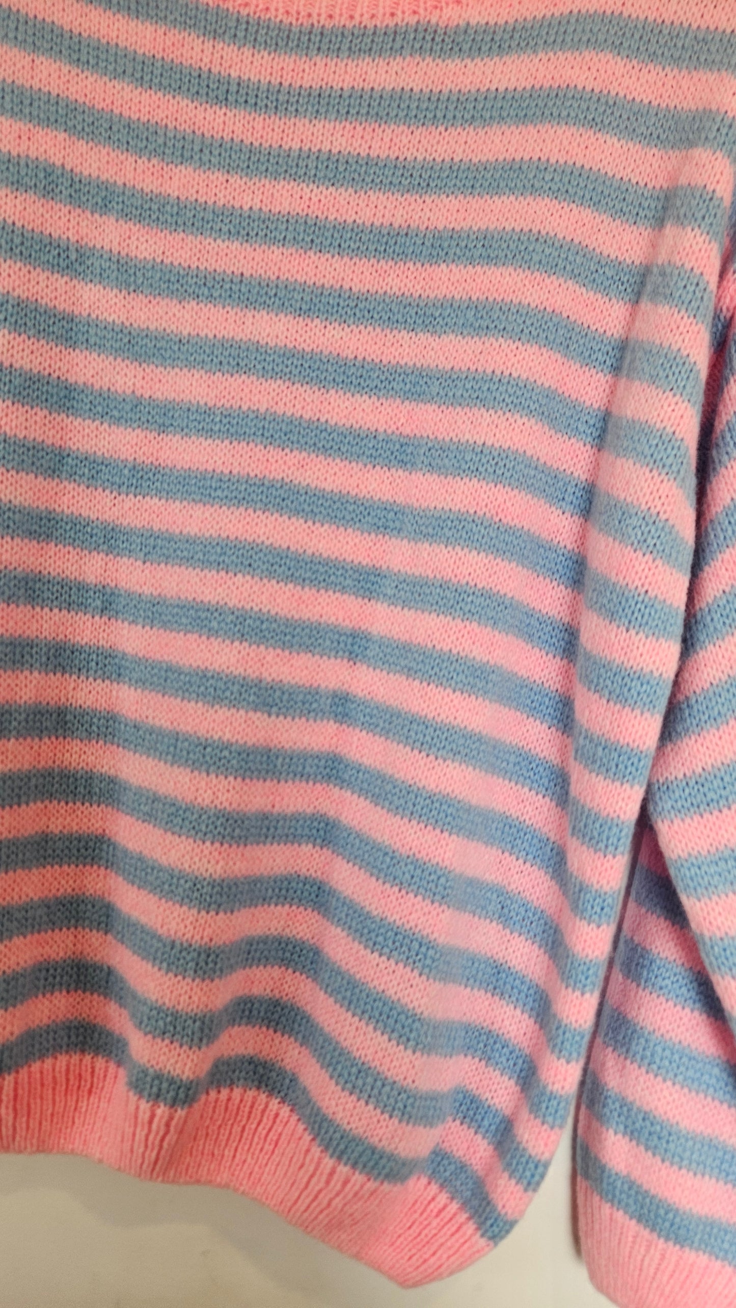 Pull rayé Rose/bleu