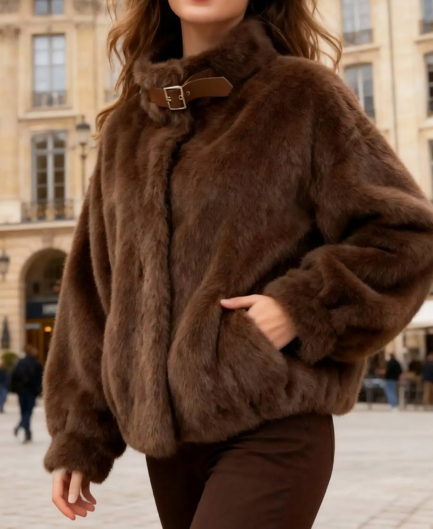 Veste/Manteau Marron Fourrure