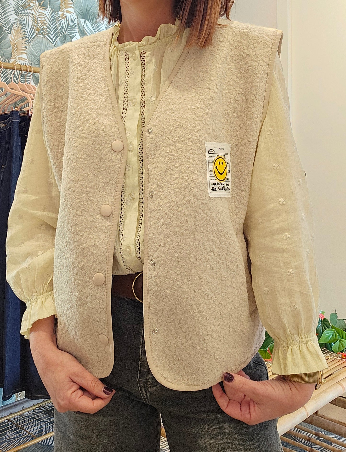Gilet SM Smiley Beige